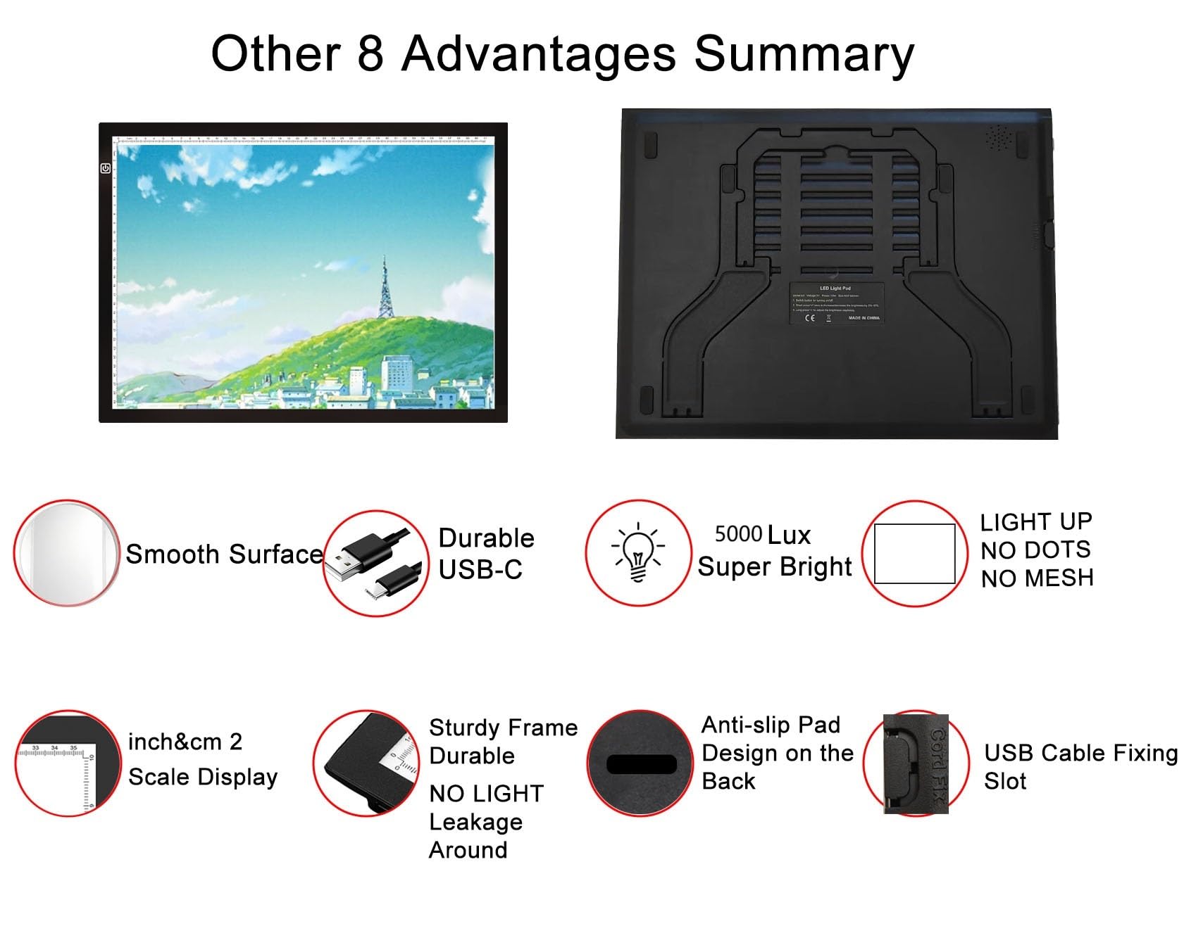 Welzk Diamond Painting Light Pad A3, 16.6  12.6 Inchs Diamond Painting Light Board Built-In Stand. Side Buttons 9 Levels Dimming