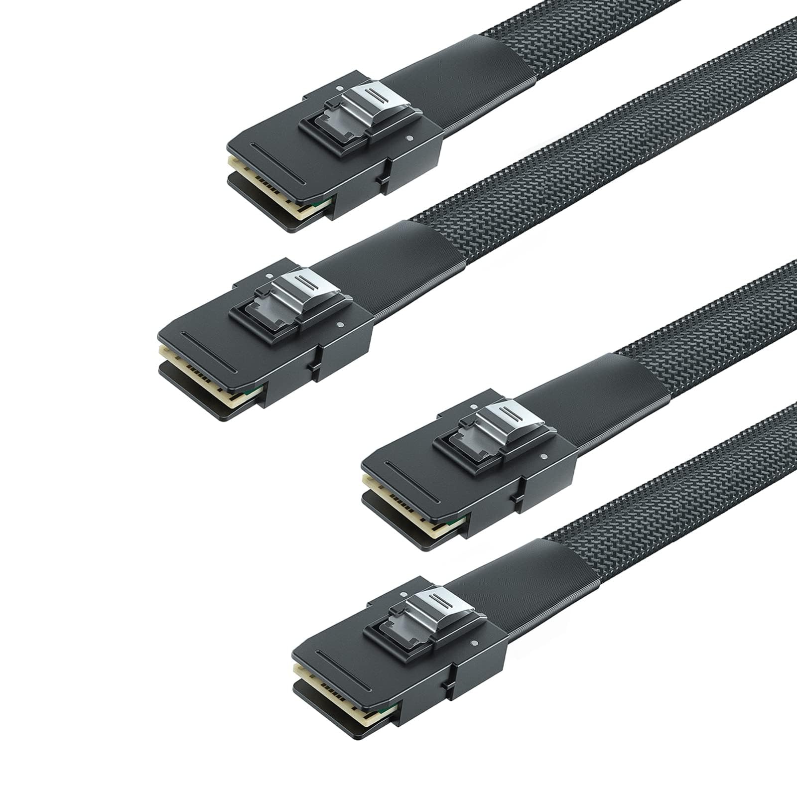 10Gtek# 6G Internal Mini Sas Sff 8087 To Sff 8087 Cable, 100 Ohms, 0.8 M(2.6Ft), 2 Pack