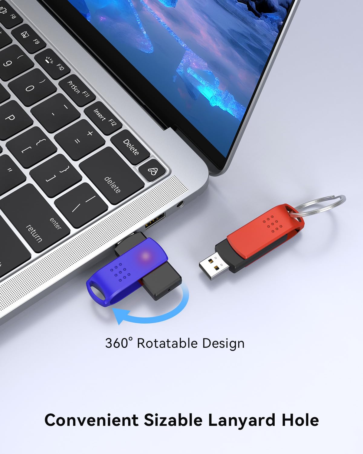 Kexin 64G Flash Drive 10 Pack Usb 2.0 Thumb Drives Swivel Usb Memory Stick Bulk Usb Drive With Led Light Stylish Colorful Pen Dr