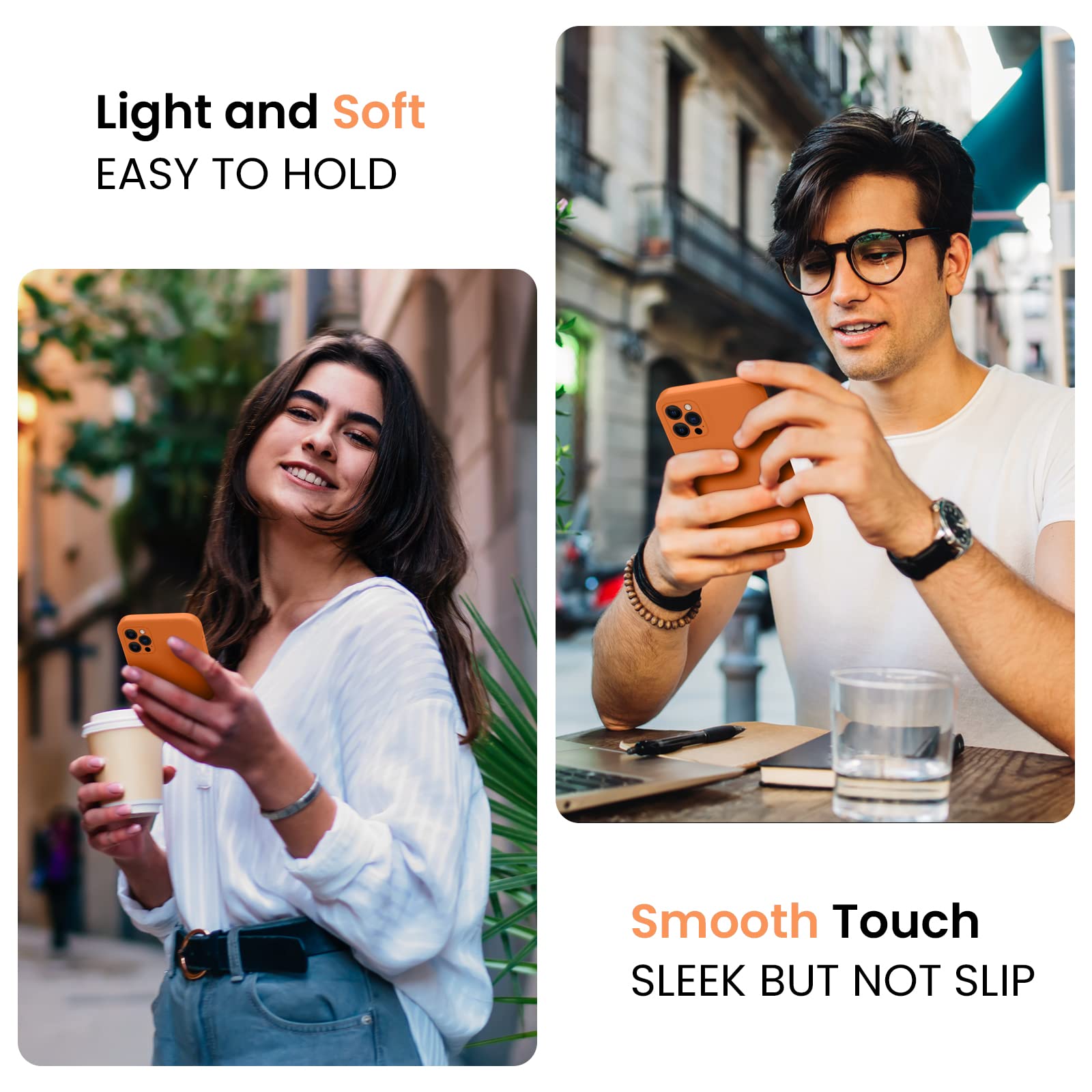 Firenova Designed For Iphone 14 Pro Case, Silicone Upgraded [Camera Protection] Phone Case With [2 Screen Protectors], Soft Anti