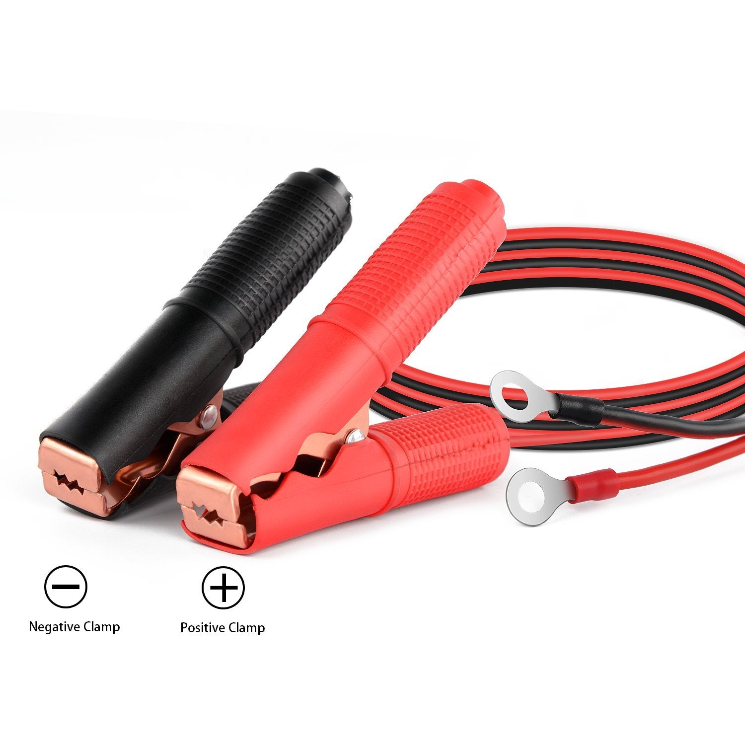 Nilight   Ga Acc 01 2 Pcs 30A Alligator Clips Booster Jumper Cable For Car Battery Charging Charger, 6 Mm Copper Terminal