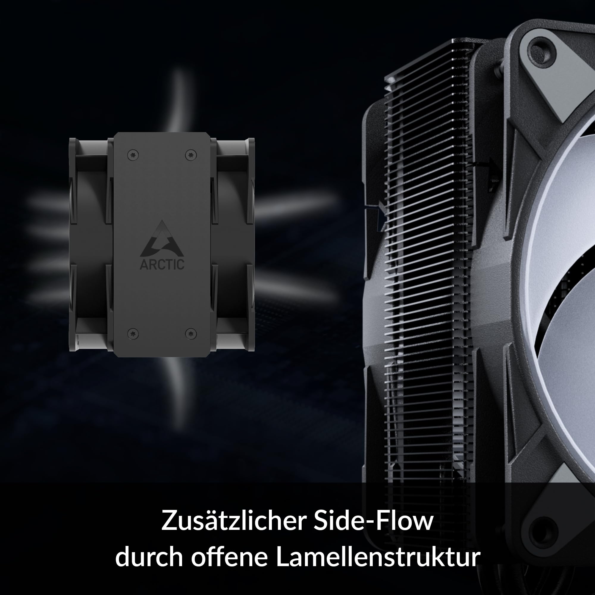 Arctic Freezer 36 A Rgb   Single Tower Cpu Cooler With Push Pull, Two Pressure Optimised 120 Mm P Fans And Argb Lighting, Fluid