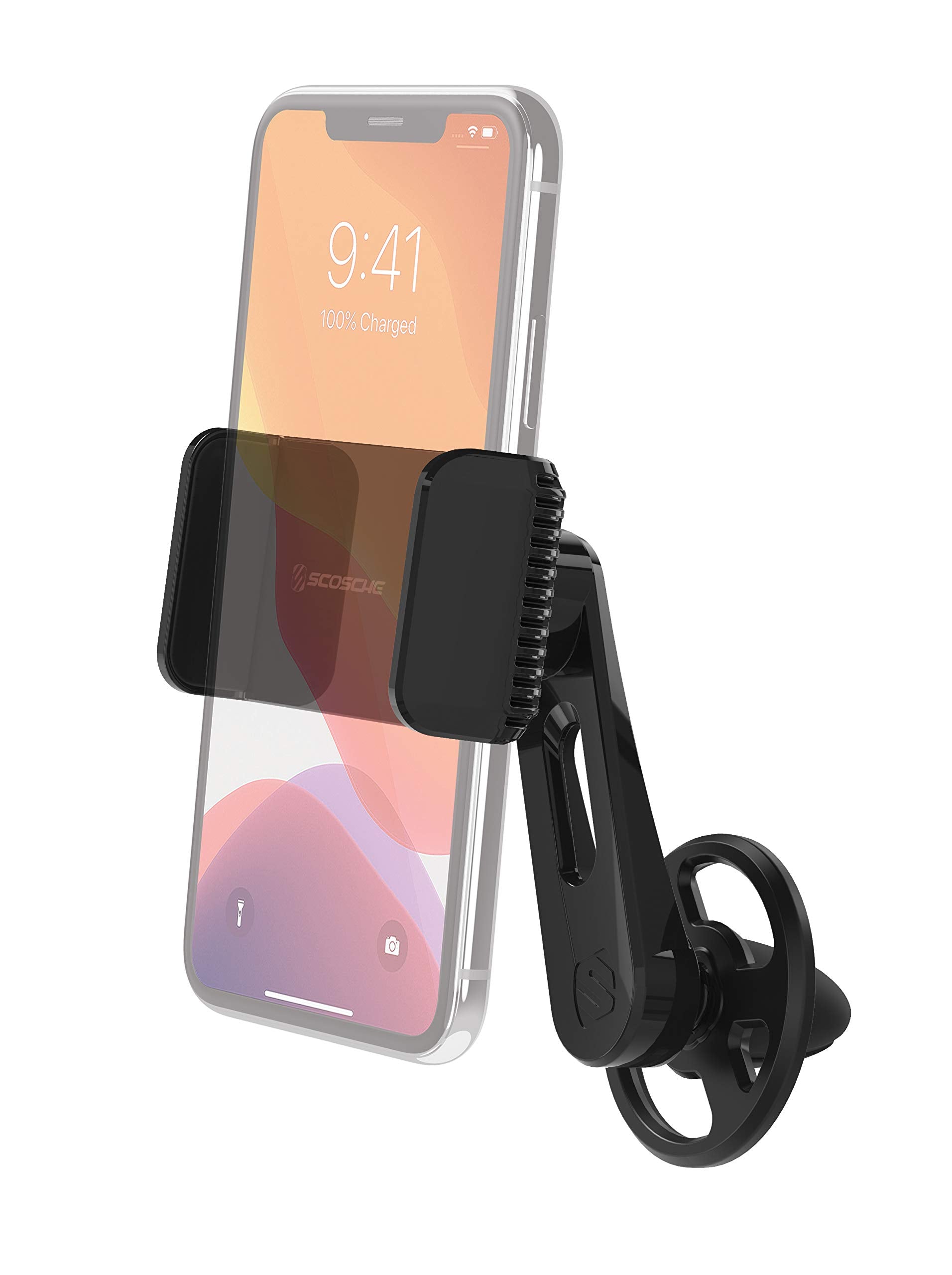 Scosche Vp2M Sp Universal Freeflow Vent/Dash Mount Cell Phone Holder, 2 In 1 Portable, Adjustable 360 Mobile Device Mount, Vent