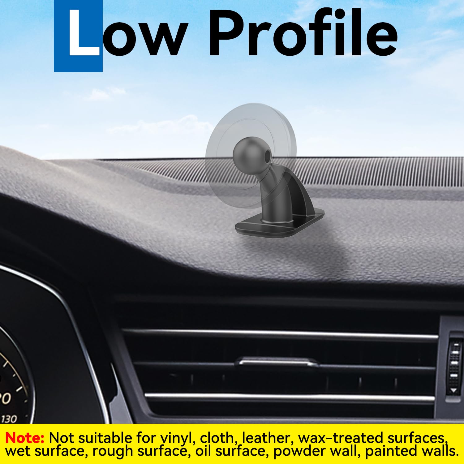 Skytitan 4 Pack Sticky 17Mm Ball Mount For Car Mount Adhesive Replacement Magnetic Phone Holder Magsafe Mounting Base Dashboard