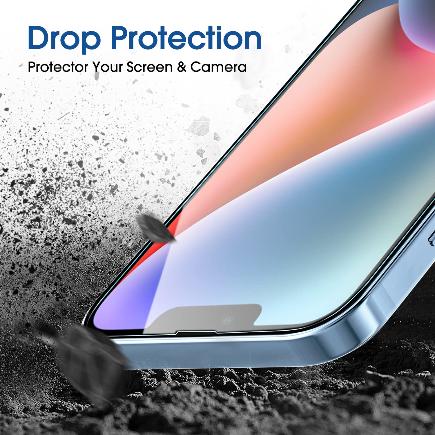 Amfiim Tempered Glass Screen Protector For Iphone 14 6.1''/Iphone 13/Iphone 13 Pro 6.1'', Easy Onetouch Installation, Auto Align