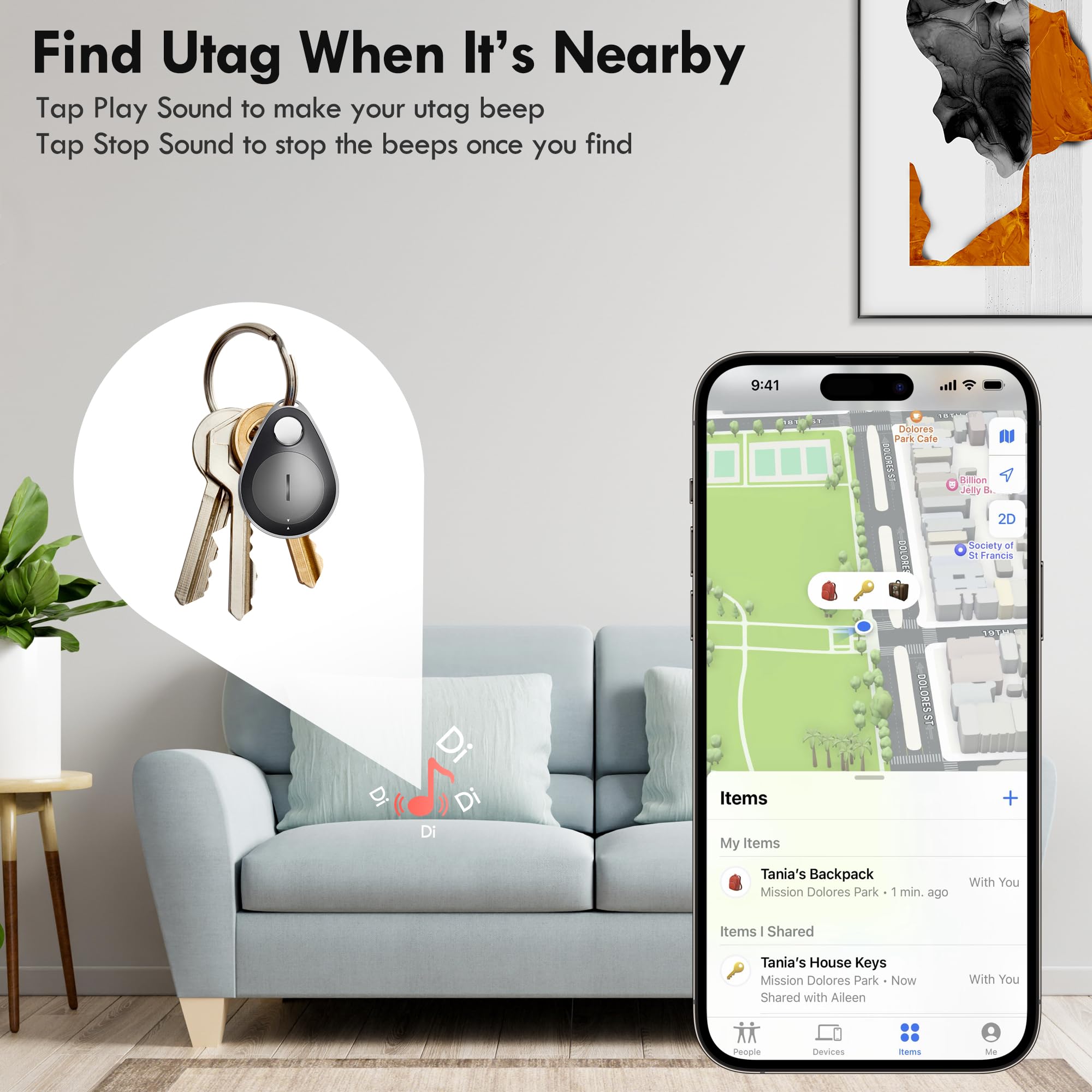Lulaven Utag Gps Tracker For Kids 2 Pack, Bluetooth Tracker Works With Apple Find My, Waterproof, Hidden Design, Share Locations