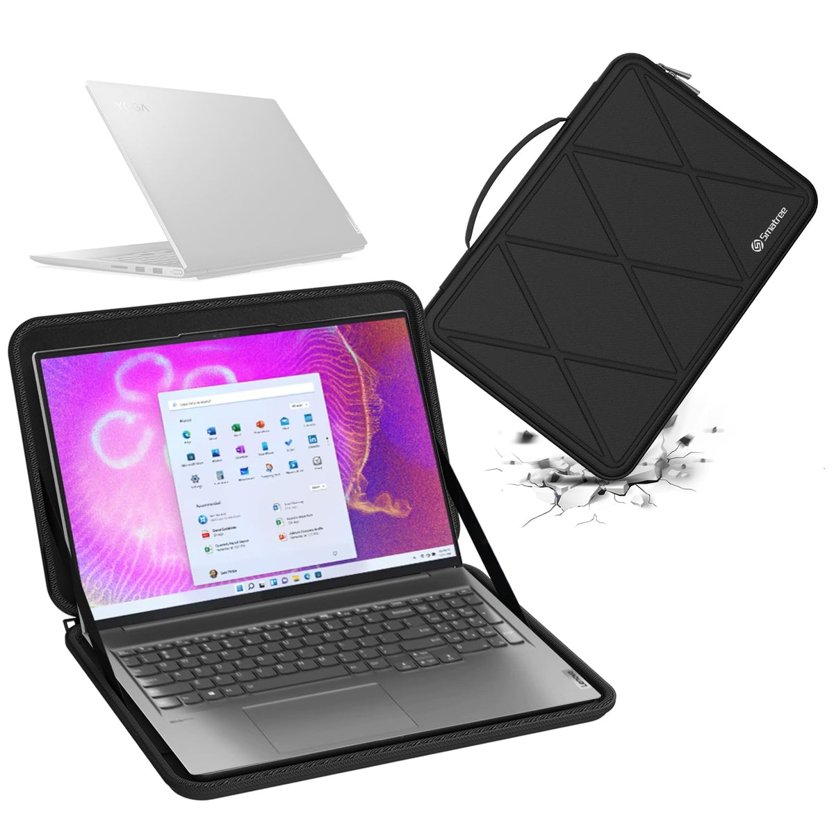 Smatree Hard EVA Protective Sleeve Case Compatible for 16 inch Lenovo Yoga Slim 7 Pro Gen 6 (16, AMD) Laptop and Anti-Shock Notebook Bag (X8285)