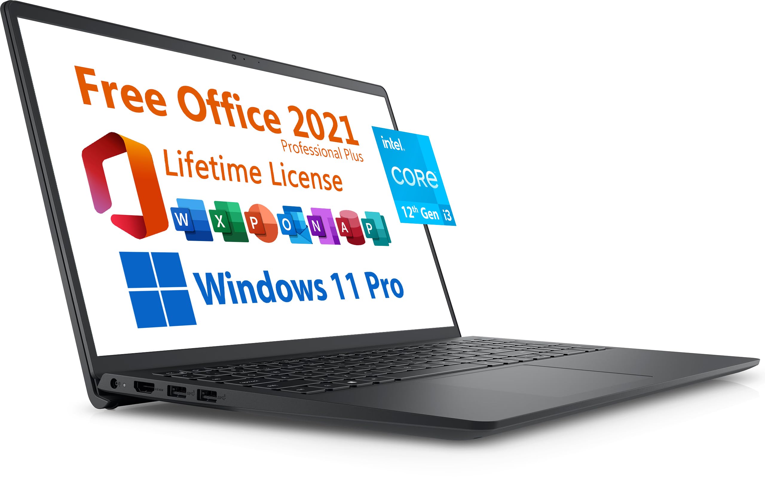 Dell 2024 Inspiron 15 Laptop, Free Microsoft Office 2021 With Lifetime License, 15.6 Fhd 1920 X 1080, Intel 6-Core I3-1215U Upto