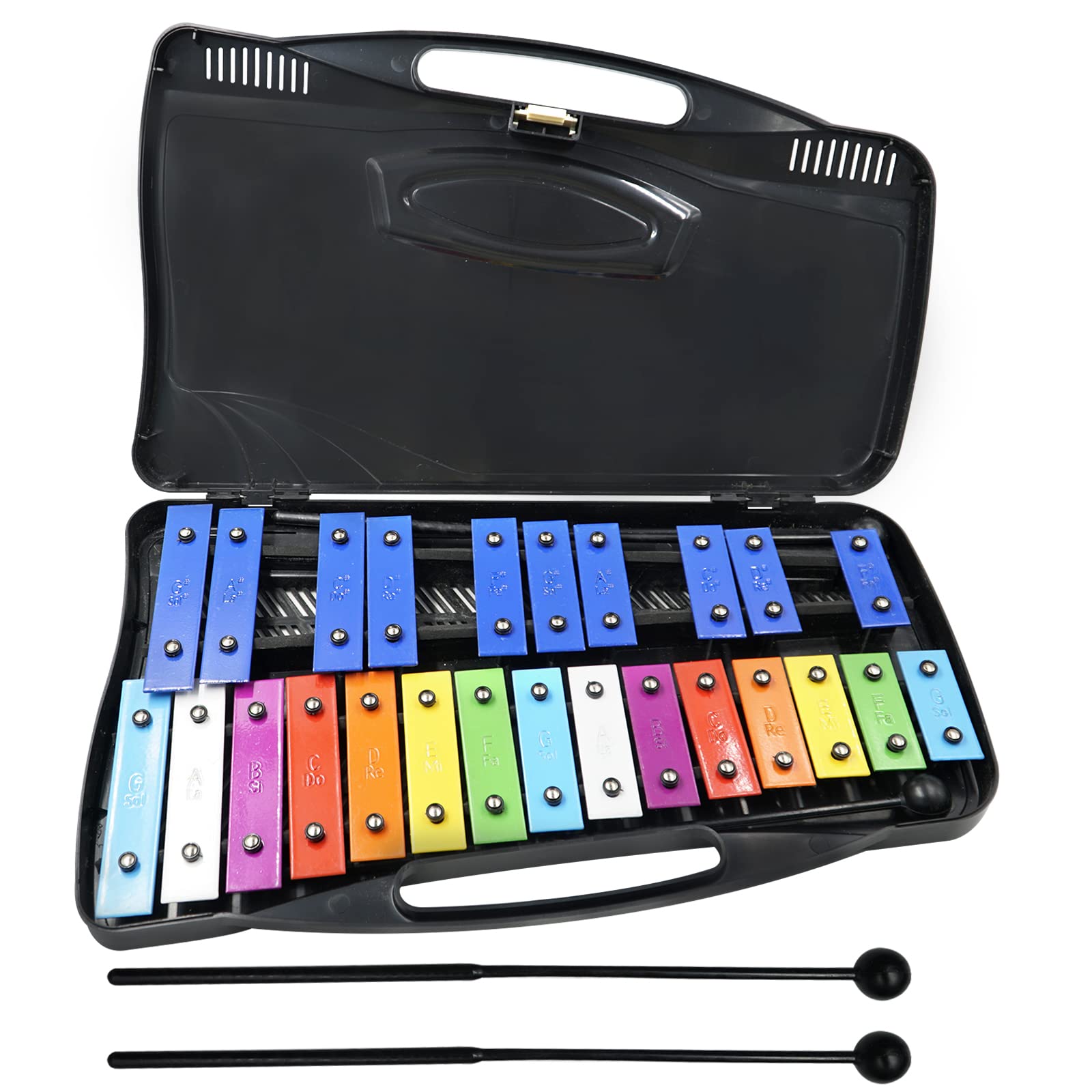 Soulmate Xylophone,25 Notes Glockenspiel Xylophone For Kids Colorful Musical Toy Metal Keys,Professional Xylophone Instrument Wi