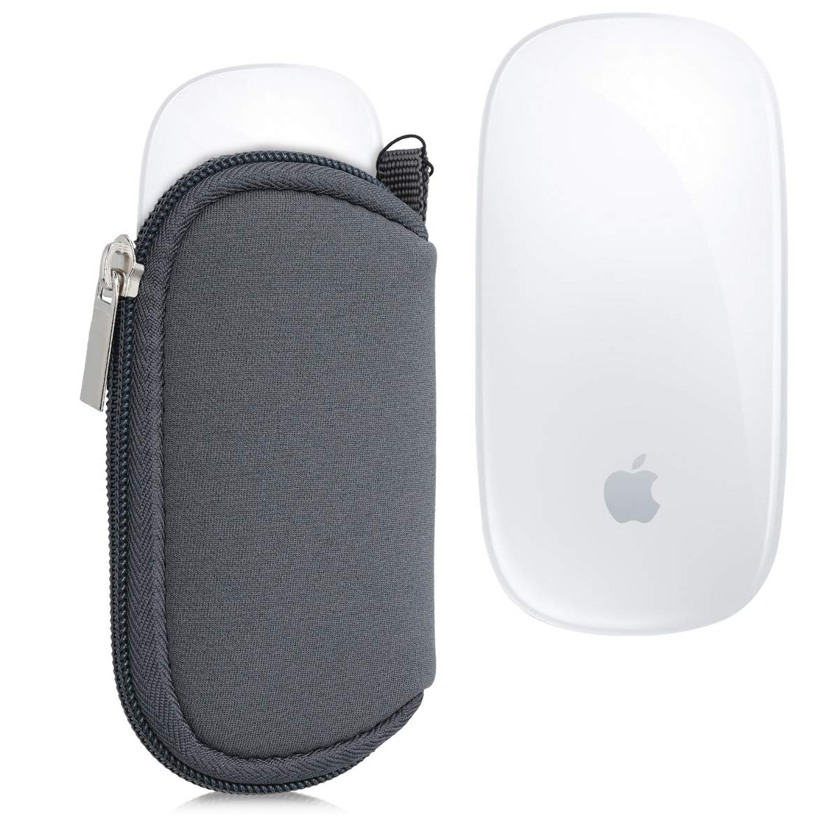 Kwmobile Neoprene Case Compatible With Apple Magic Mouse 1/2   Case For Mouse Soft Pouch Carry Bag   Grey