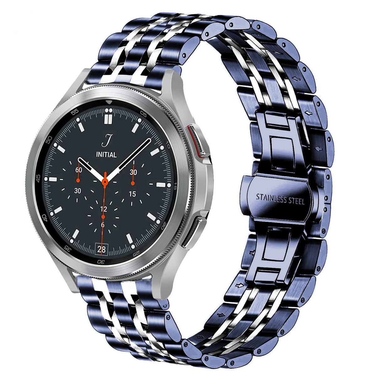 Dealele Bands Compatible With Galaxy Watch 6/6 Classic / 5/5 Pro/Galaxy Watch 4/4 Classic/Galaxy 3 41Mm, 20Mm Solid Stainless St