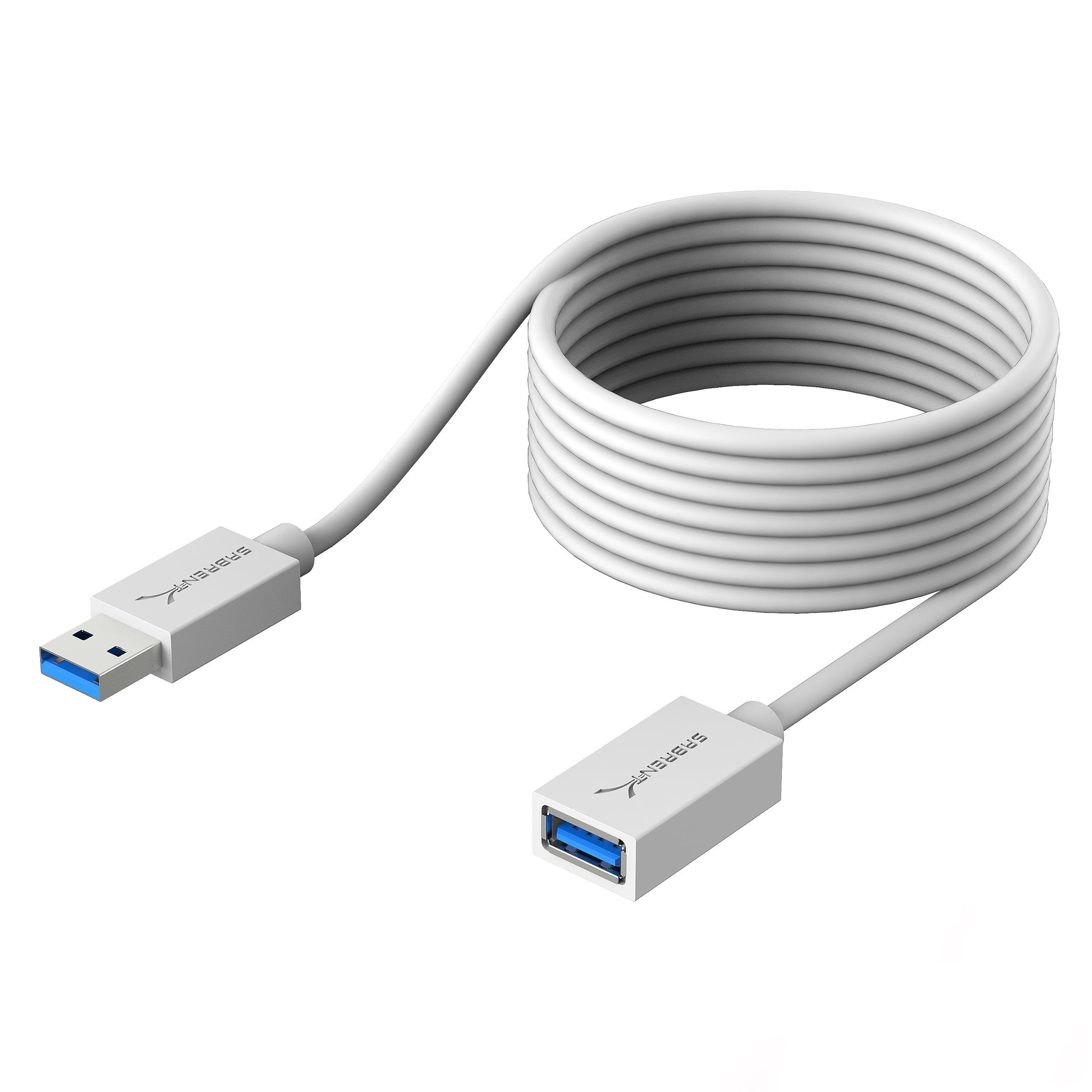 Sabrent 22Awg Usb 3.0 Extension Cable   A Male To A Female [White] 10 Feet (Cb 301W)