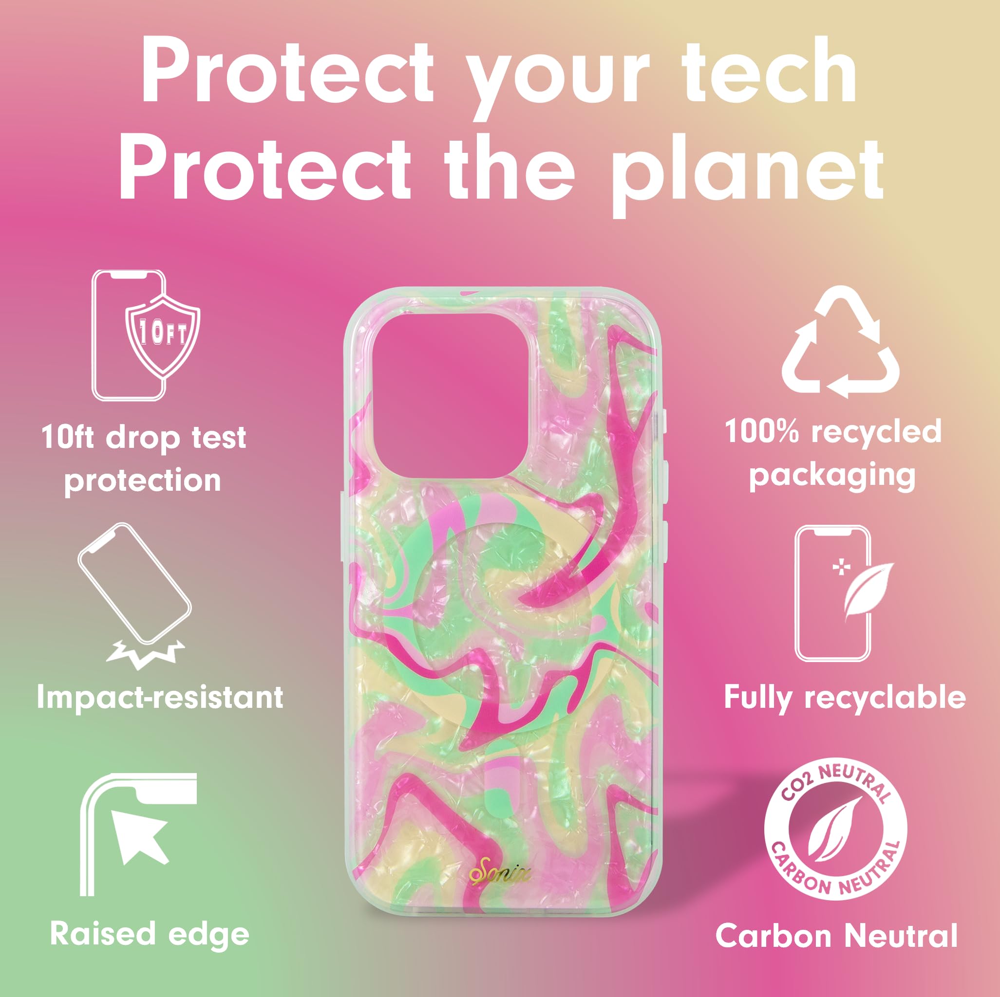 Sonix Case For Iphone 15 Pro Max | Compatible With Magsafe | 10Ft Drop Tested | Strawberry Matcha