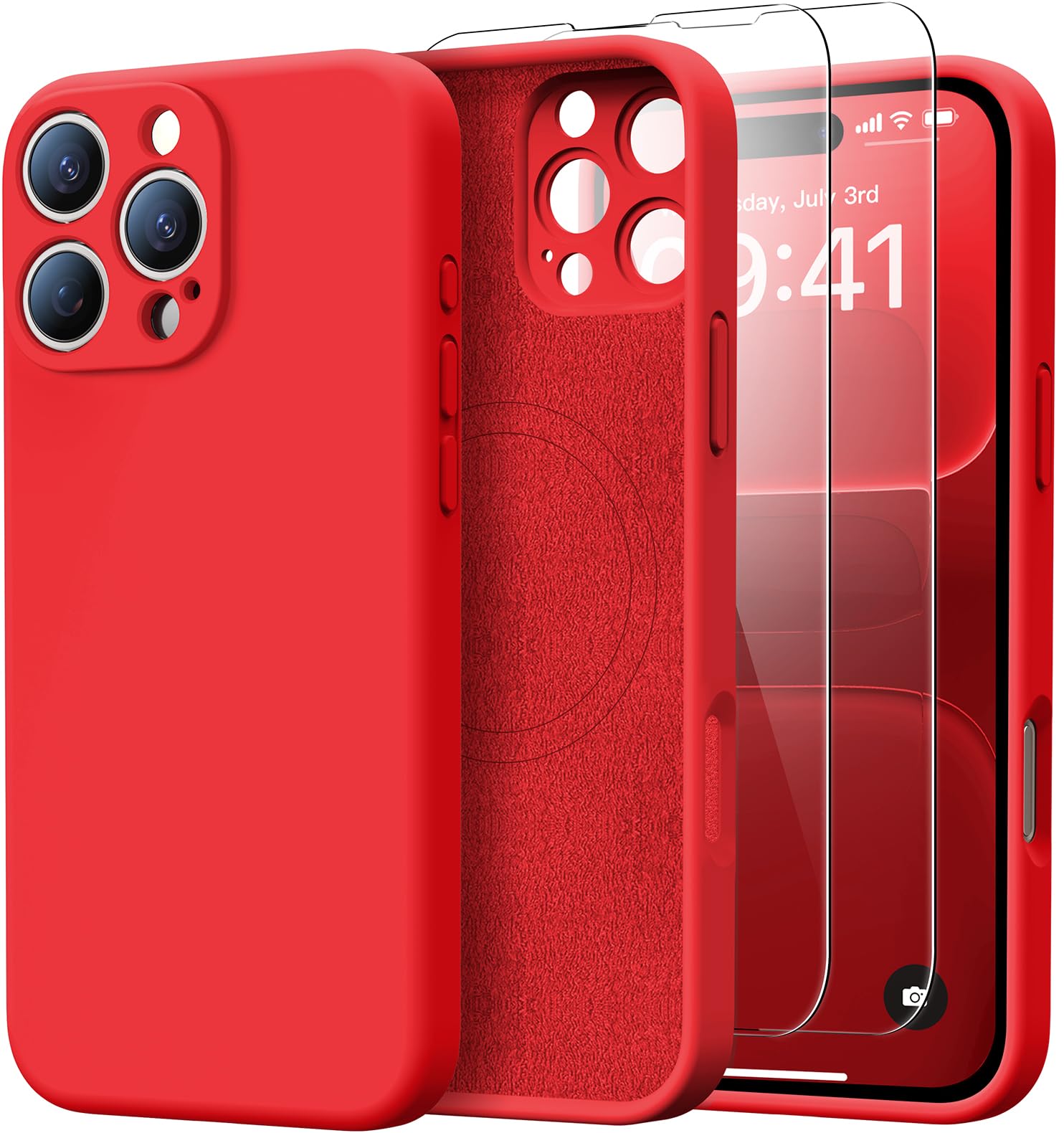 Kiresen For Iphone 16 Pro Max Case With 2 Screen Protectors   Compatible With Magsafe   Upgraded Camera Protection   Liquid Sili