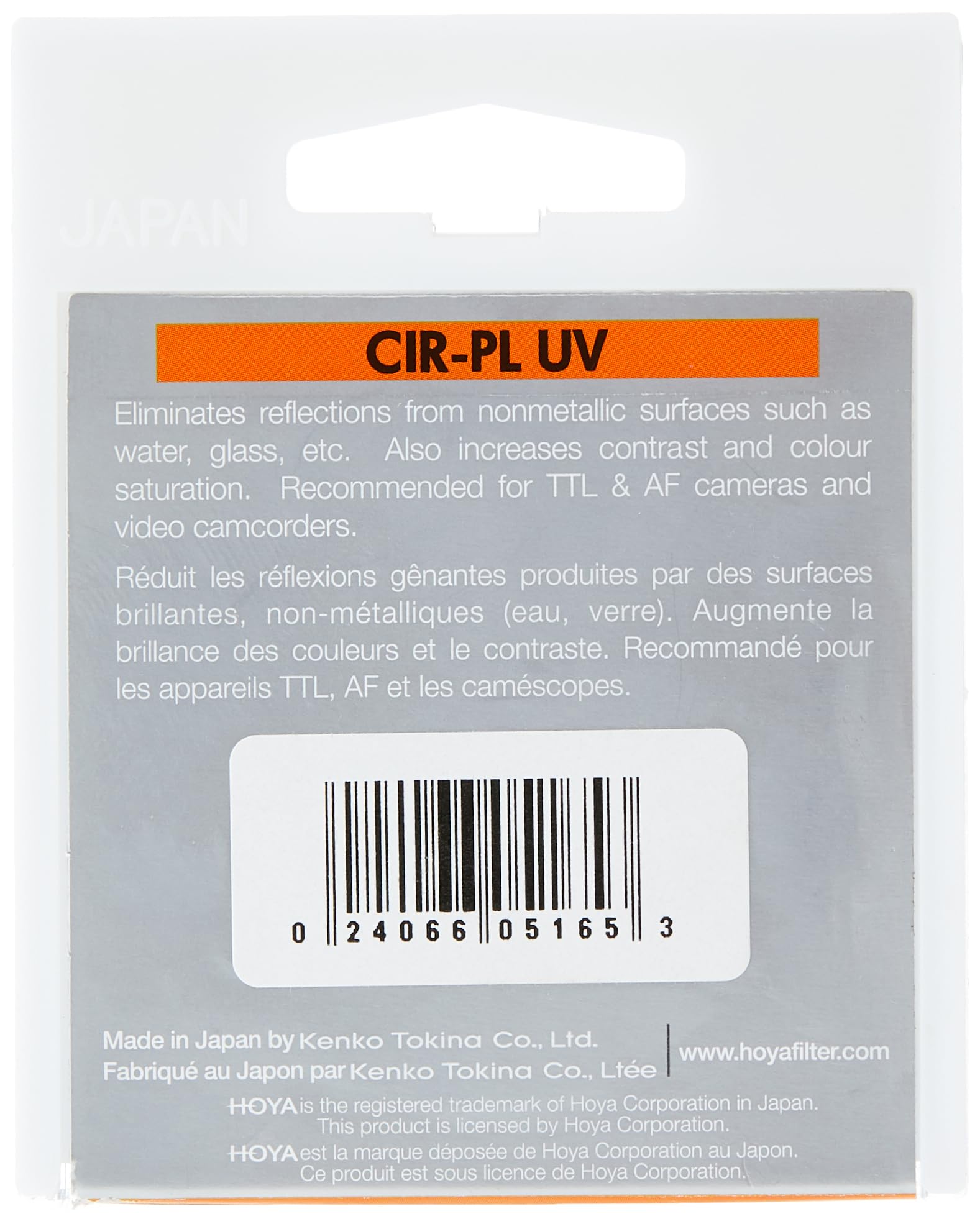 Hoya 58Mm Circular Polarizing And Uv Hrt Screw In Filter