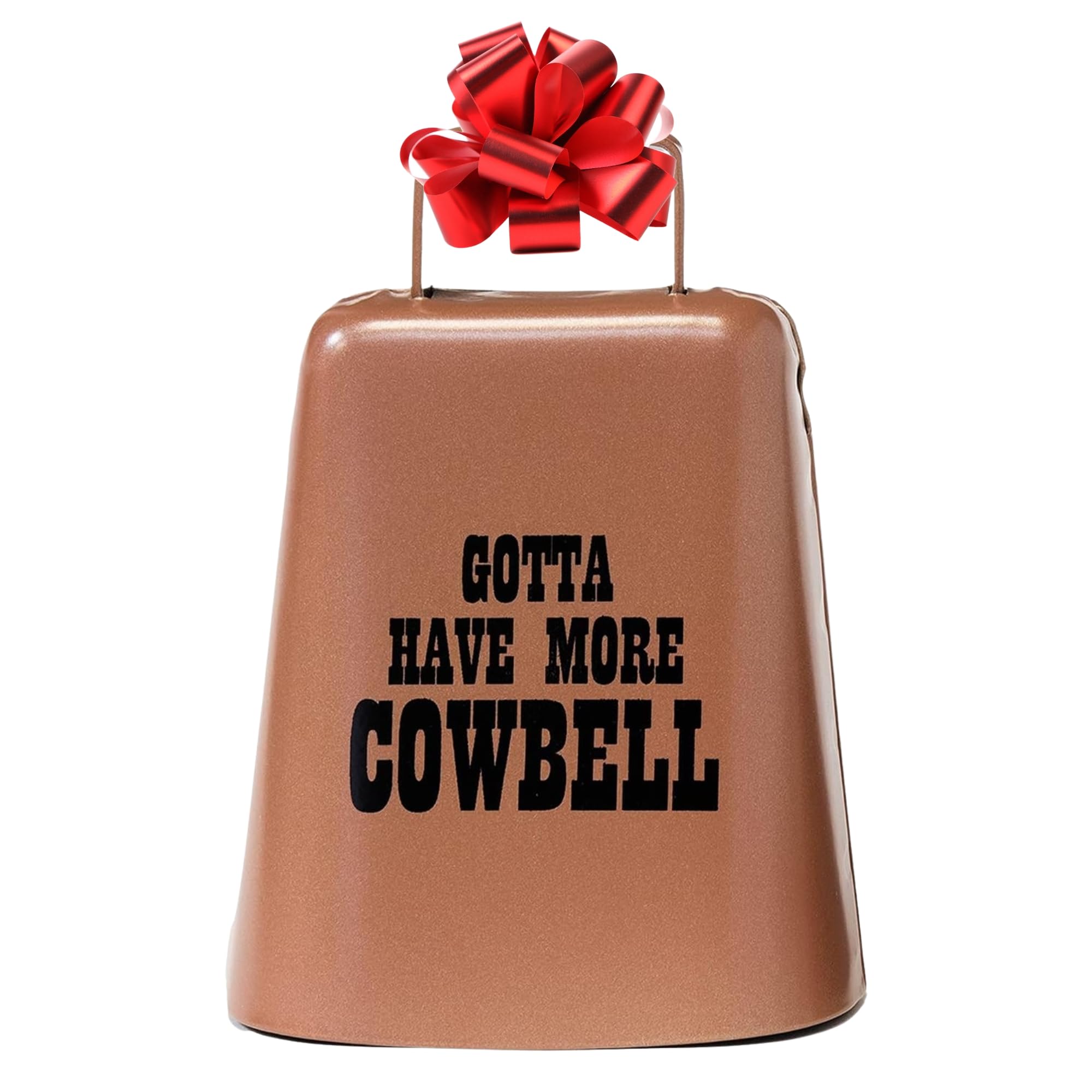 Bevin Bells Gotta Have More Cowbell (Medium) | Kentucky Cow Bell w/Copper Color | Made from Steel | Loud Noise Makers w/Handle |
