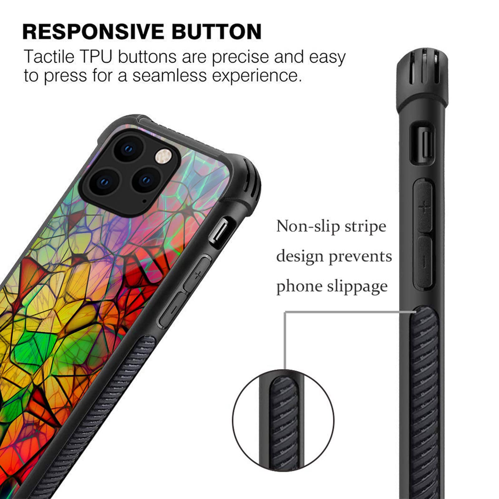 CARLOCA iPhone 14 Pro Shockproof Anti-Scratch TPU Phone Case Colorful Squares