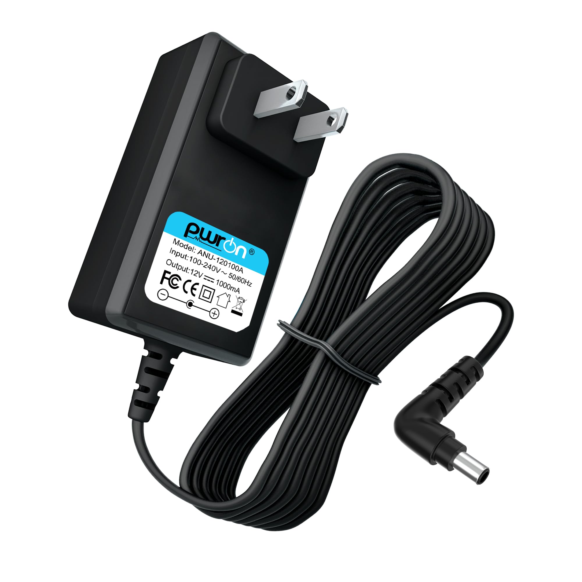 Pwron Ac Adapter Compatible With Stanley Fatmax Sl10Leds 10 Watt Li Ion Led Rechargeable Spotlight, Sl1M09 Sl5W09 Hid0109 Fl5W10 Fl3Wbd Led Rechargeable Flashlight 12Vdc Power Supply Cord