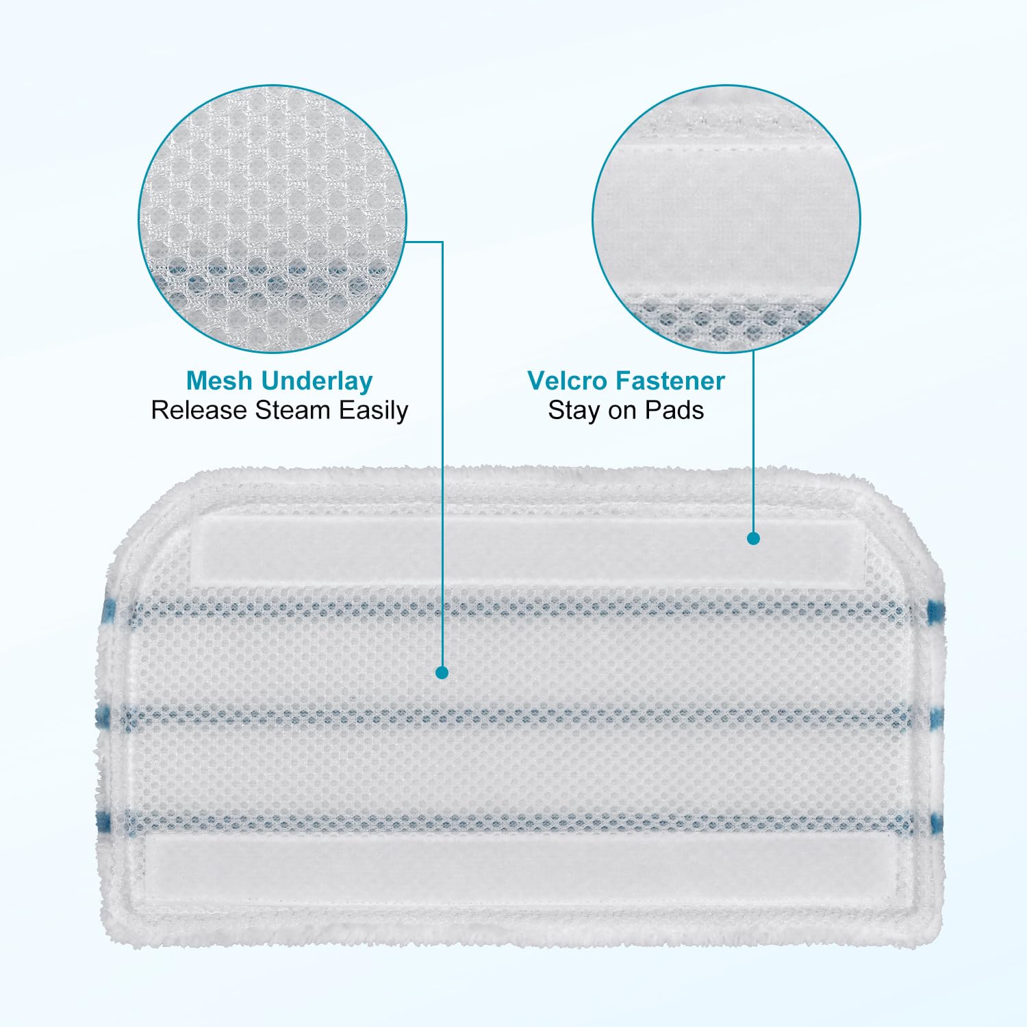 8 Pack Steam Mop Pads Replacement Compatible With Black+Decker Steam Mop Sm1600, Sm1610, Sm1620, Hsm13E1, Hsmc1300Fx, Hsmc1321,