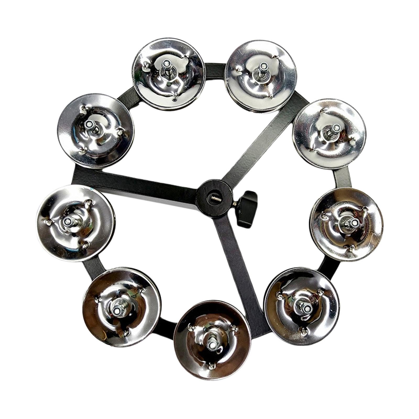 Meadawgs Drum Cymbals Hi Hat Tambourine Bells Mountable Durable Percussion Instrument Single Silver|Musical Instruments & Gear |