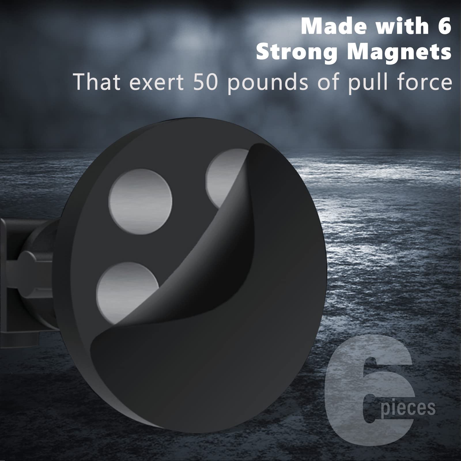 Vinkqiado Gym Magnetic Phone Mount Holder, Heavy Duty Magnet Base Cell Phone Clamp, Attracts To Ferrous Metal Surface, Designed