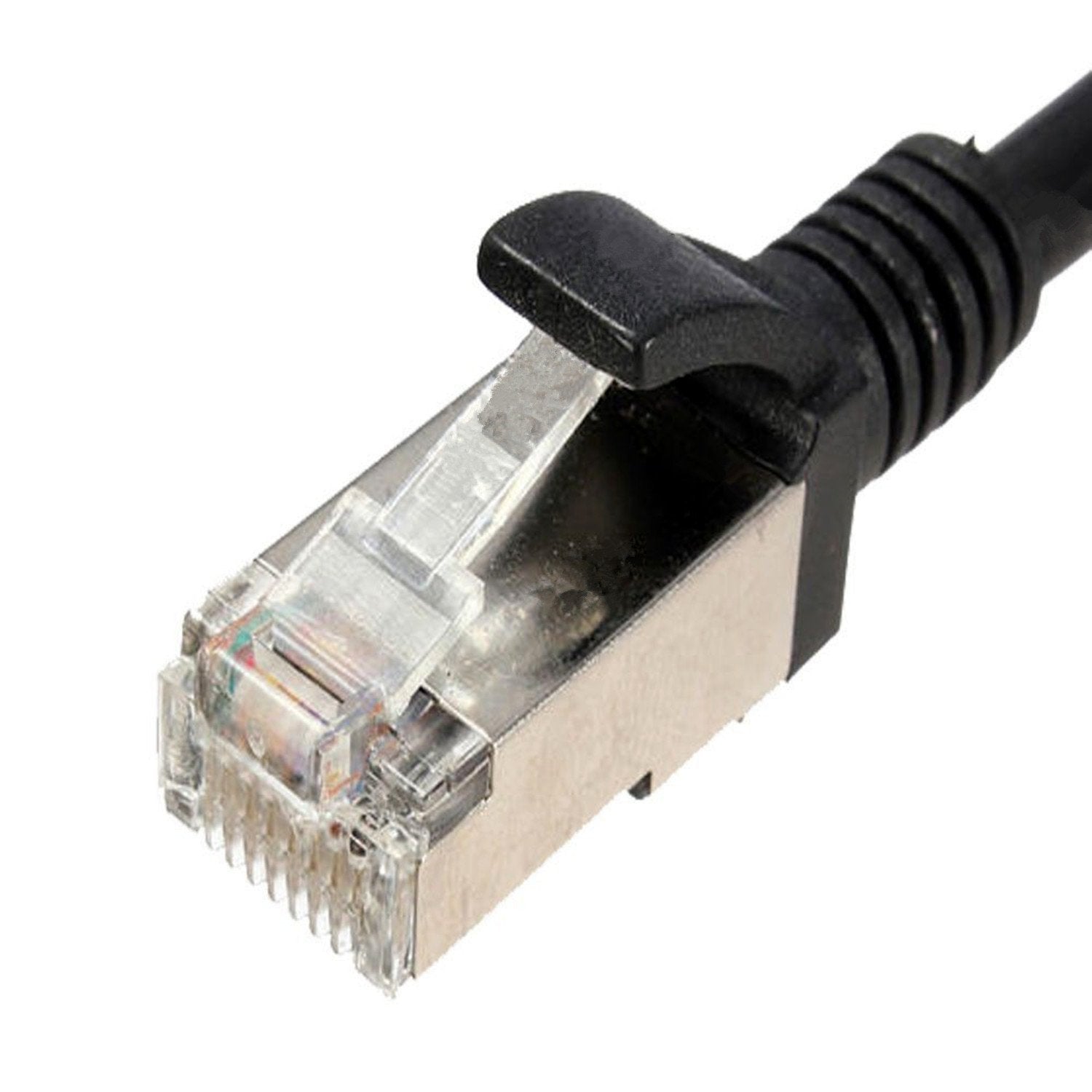Anrank Ethernet Extension Cable, Ec45030Ak Rj45 Male To Female Ethernet Lan Network Extension Cable Black - 1Ft/0.3M