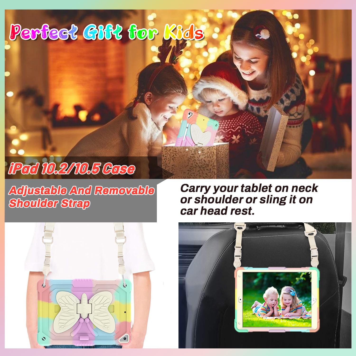 Dreamerx Ipad 10.2/10.5 Case For Kids Girls, Ipad 9Th/8Th/7Th Generation Case 2021/2020/2019 10.2'', Ipad Air 3Rd Gen 2019 /Pro