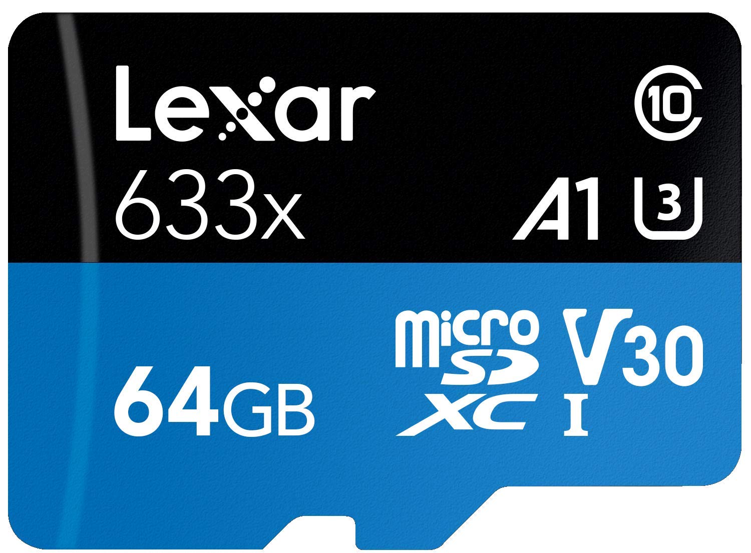 Lexar High-Performance microSDXC 633x 64GB UHS-I/U1 w/USB 3.0 Reader Flash Memory Card - LSDMI64GBB1NL633R
