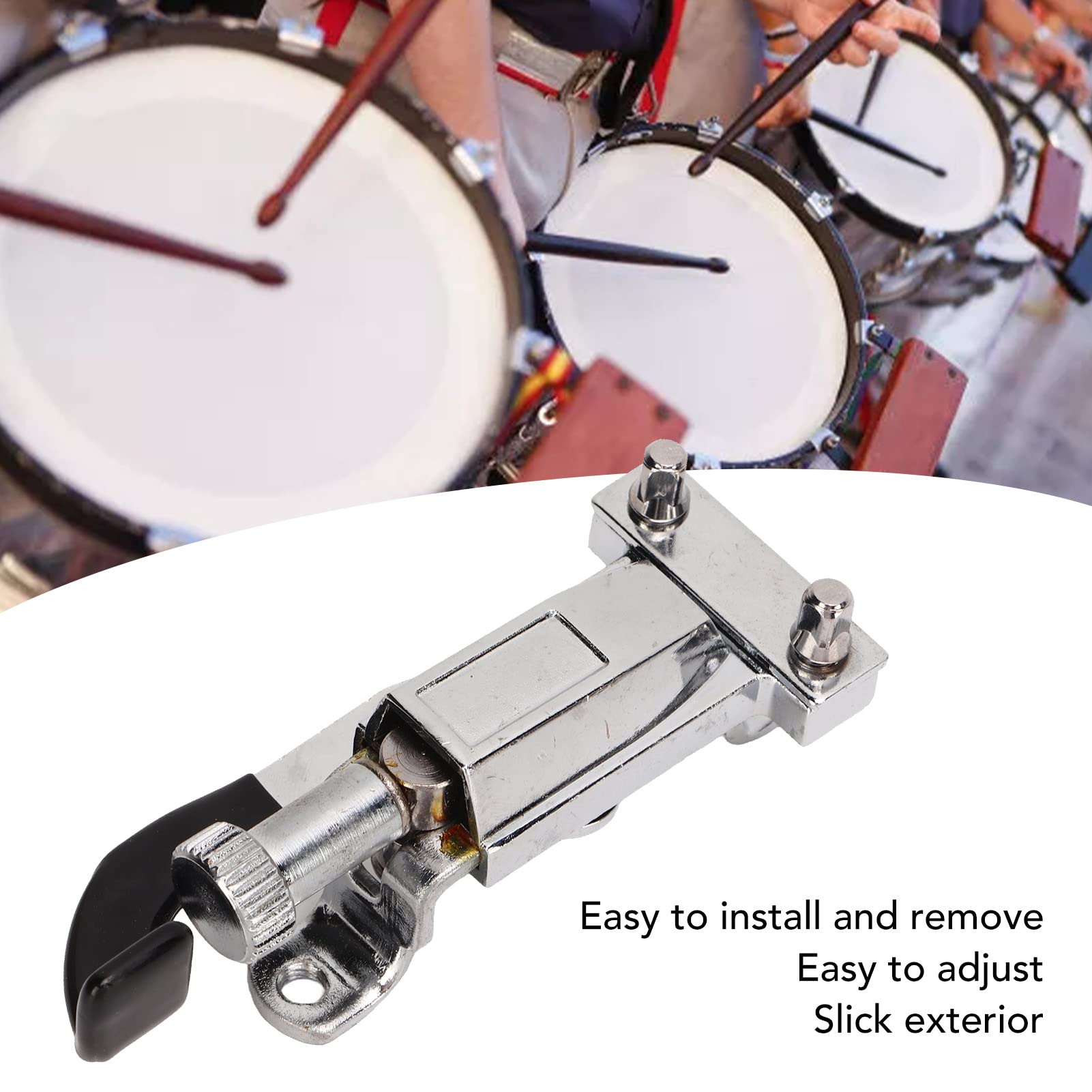 Pwshymi Silver Snare Drum Strainer, Slick Exterior Strainer Throw Off Butt End Set Accessories Drum Set Percussion Mounts Snare