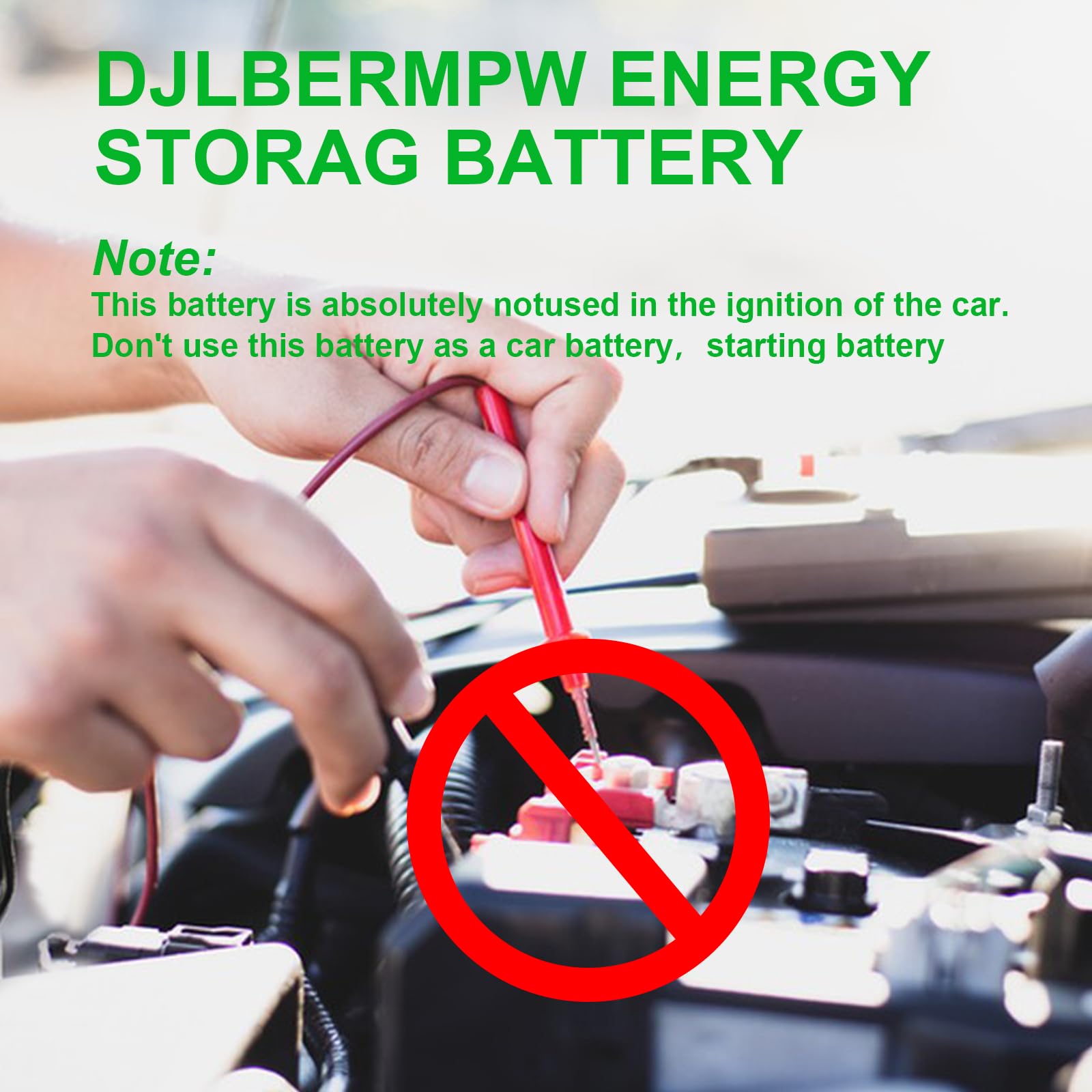 DJLBERMPW 12V 50Ah LiFePO4 Lithium Battery with 50A BMS for RV, Marine, Solar, Camper - 640W Power, 4000+