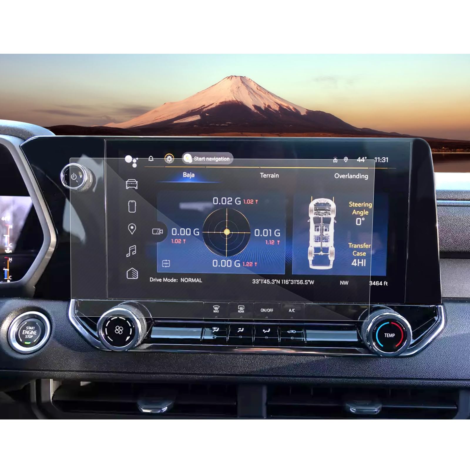 Sxcy 2023 2024 Chevy Colorado Screen Protector Only For Lt Wt Trail Boss Trim 2023 2024 Colorado Accessories 2024 Colorado Navigation Display Screen Protector(Fluted Rectangular 2 Pcs Nano Soft Film)