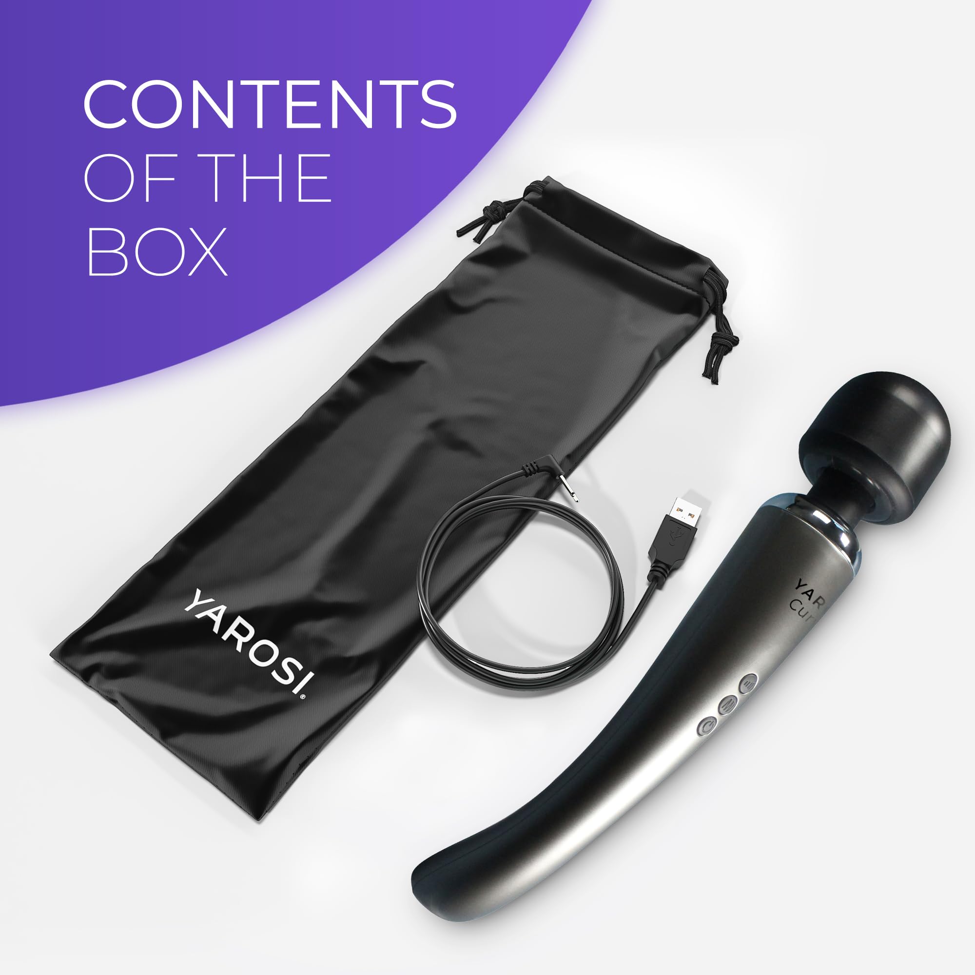 Yarosi Cordless Curve Therapeutic Device - 8 Powerful Speeds And 20 Patterns - For Deep Muscle Aches And Sports Tissue Recovery