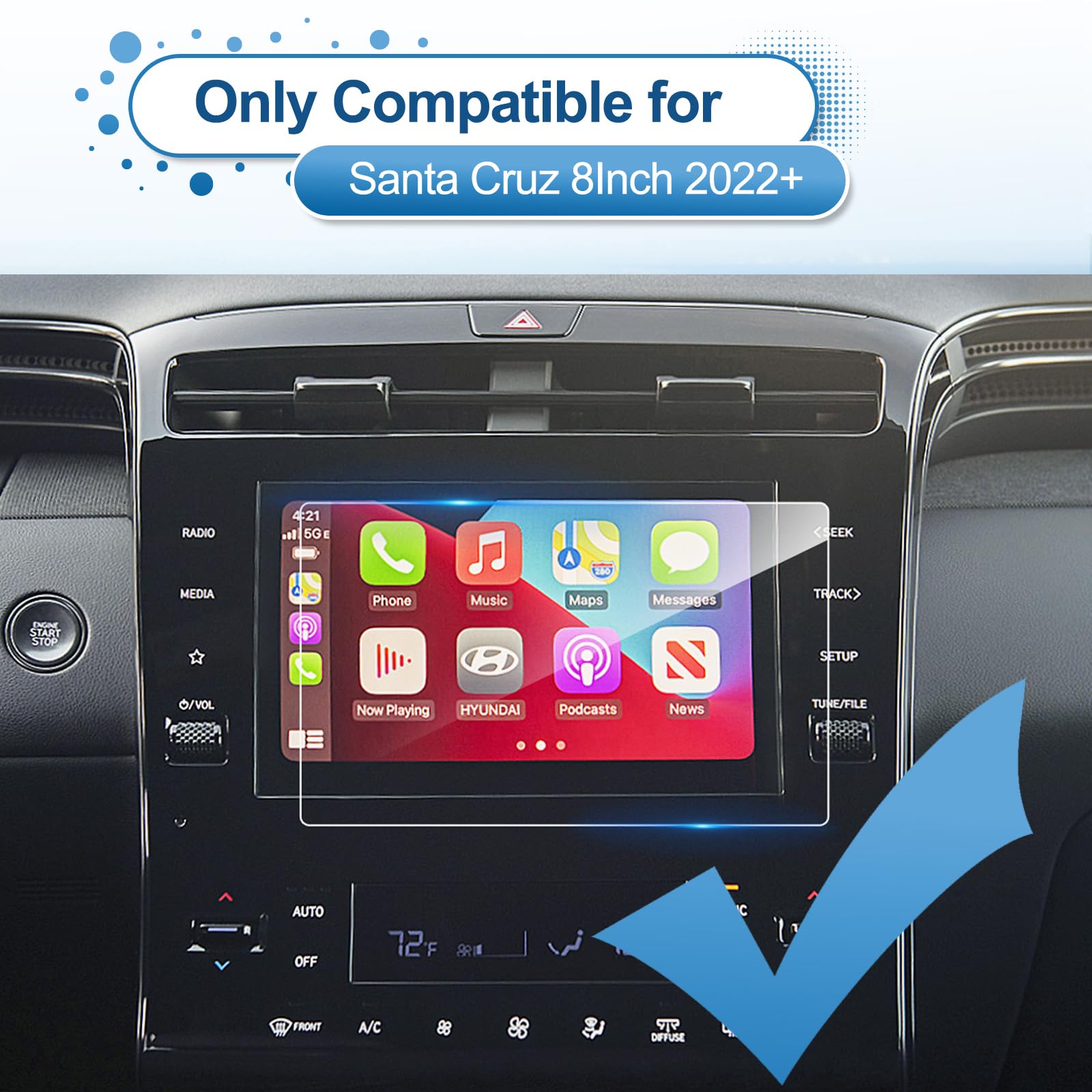 Coleya 2022 2023 2024 Santa Cruz Screen Protector 8 Inch, For 2024 Santa Cruz (Se,Sel)/ 2023 Santa Cruz (Se,Sel,Night)/ 2022 San