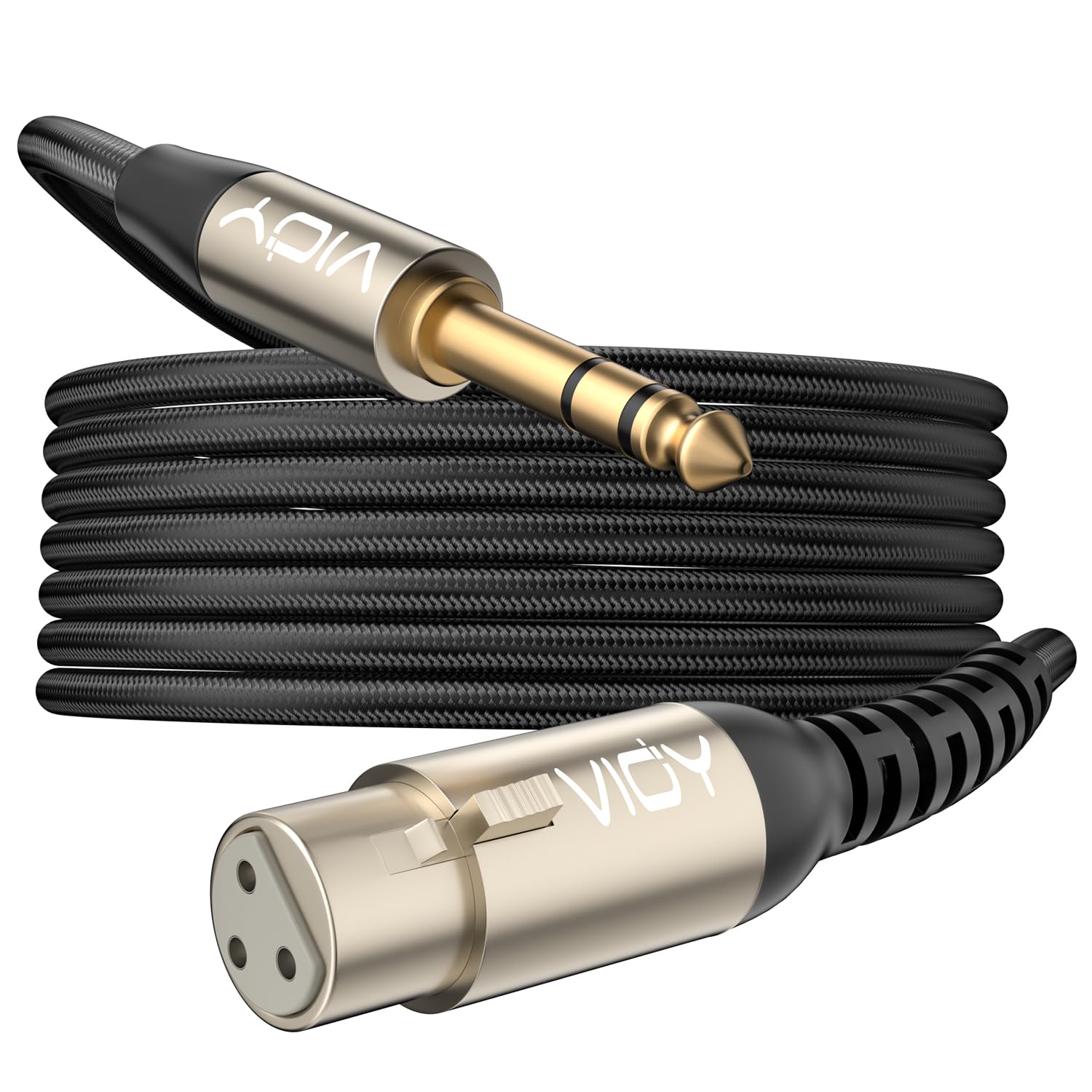 VIOY XLR to 6.35mm Cable 20 FT, 1/4 Inch TRS to XLR Female Balanced Microphone Cable for Mixers, Amplifiers, Speakers, Dynamic M