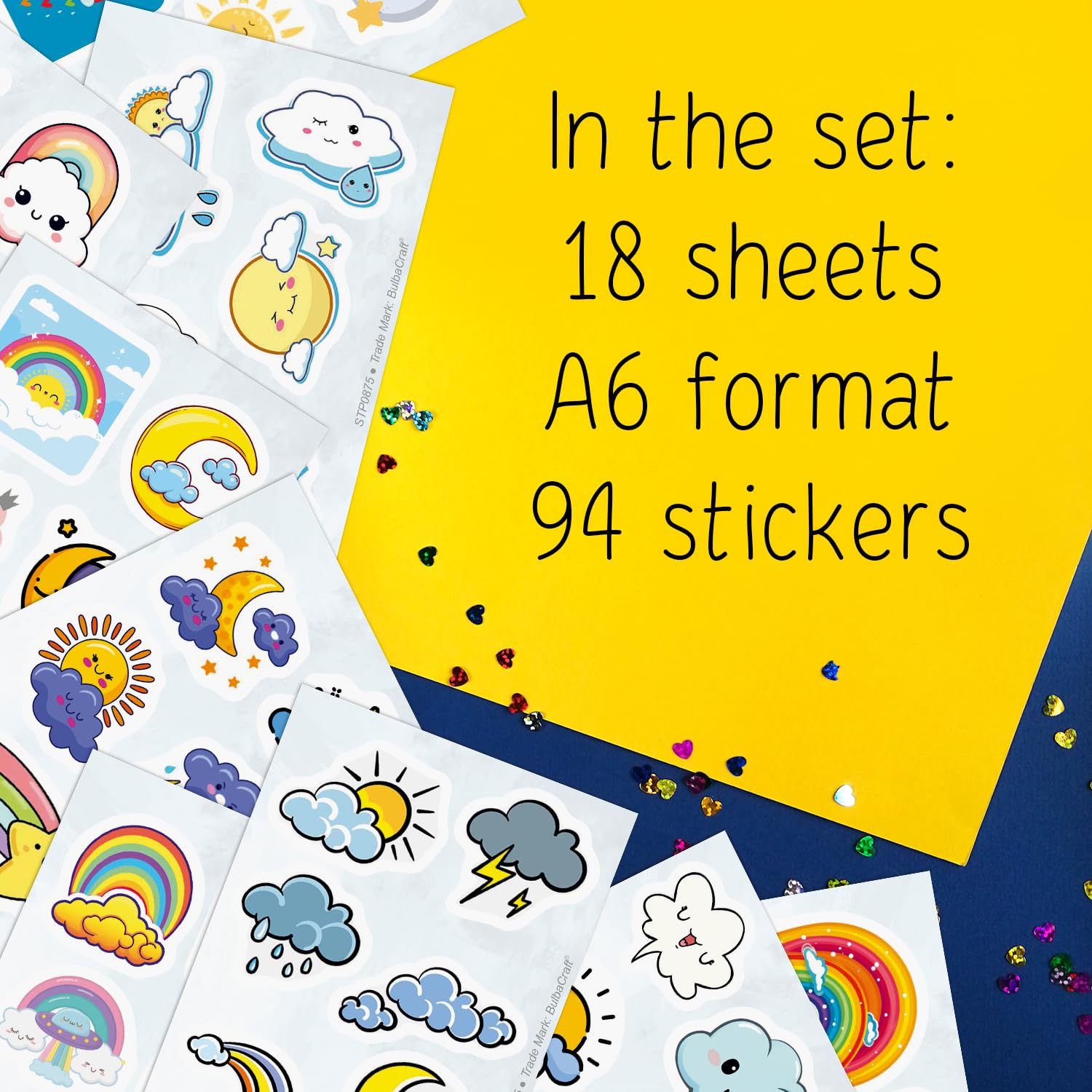 Cloud Stickers, Rainbow Stickers For Water Bottles, Cloud Birthday Party Decorations And Supplies, Cloud Party Favors, Cloud Par