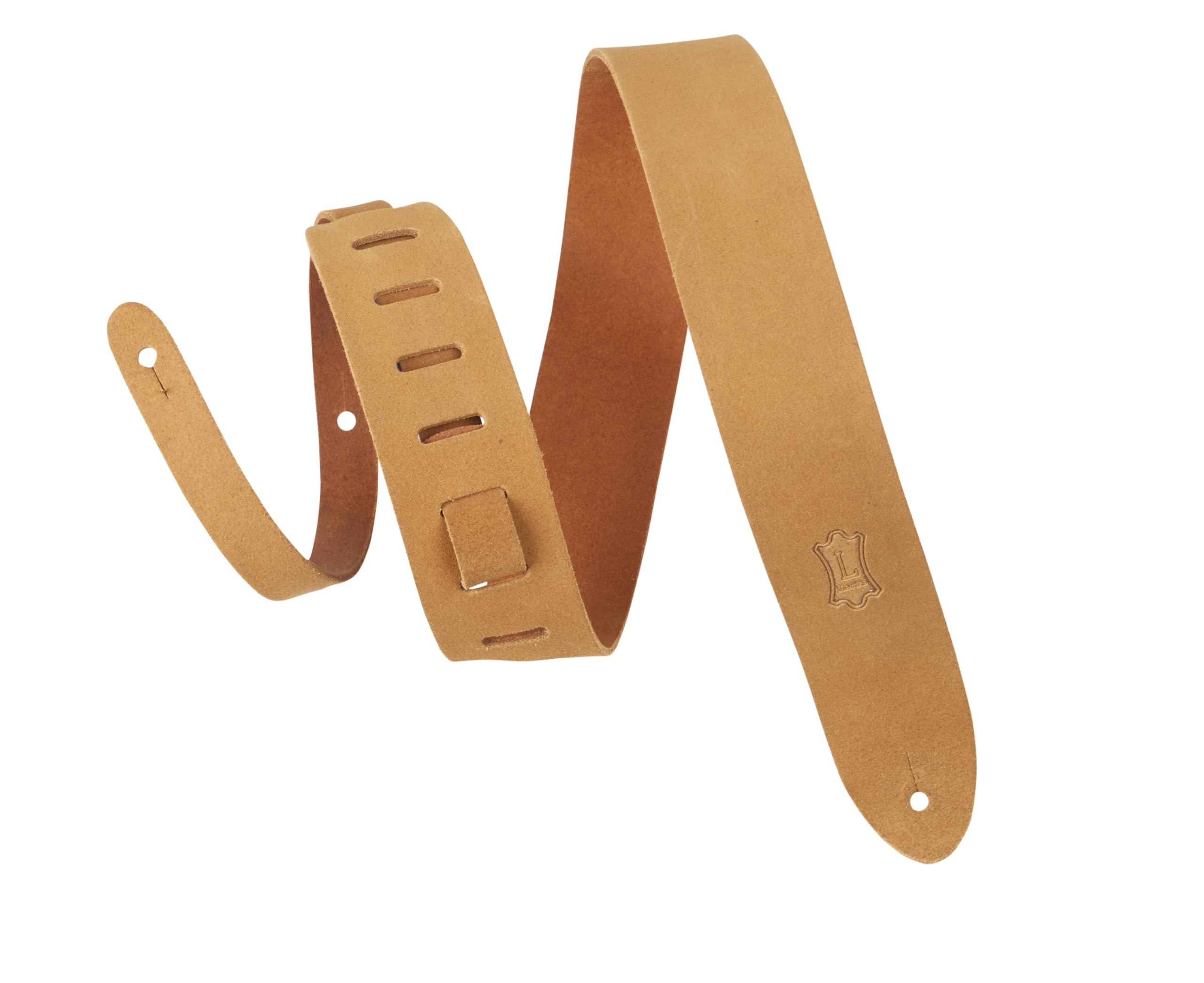 Levys Leathers 2 Suede Leather Guitar strap; Tan (M12OH-V2-Tan)