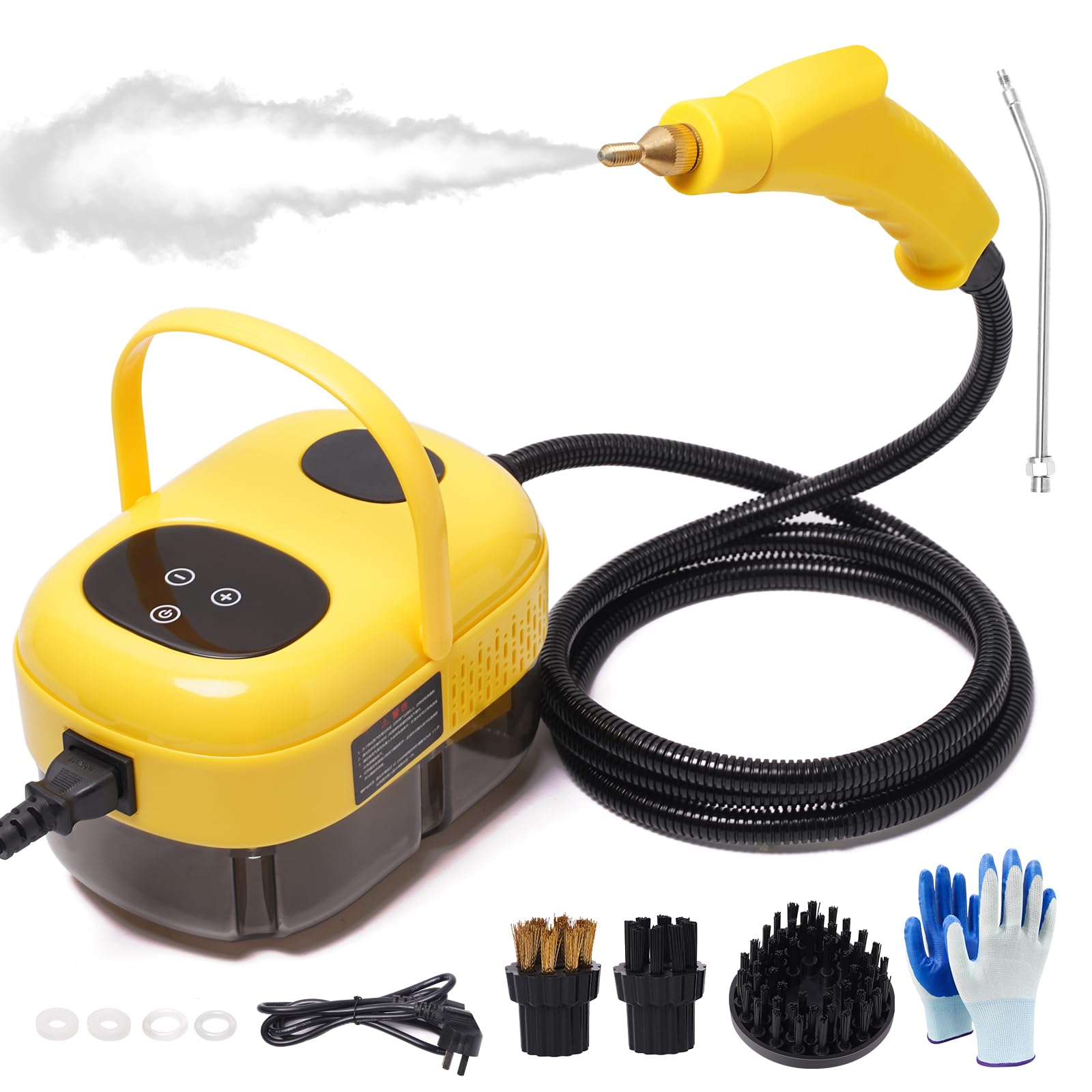 2500W Portable Steam Cleaner, Steam Shot Cleaner Handheld Steamer For Car Detailing, High Heat Cleaning Machine With Brush Heads