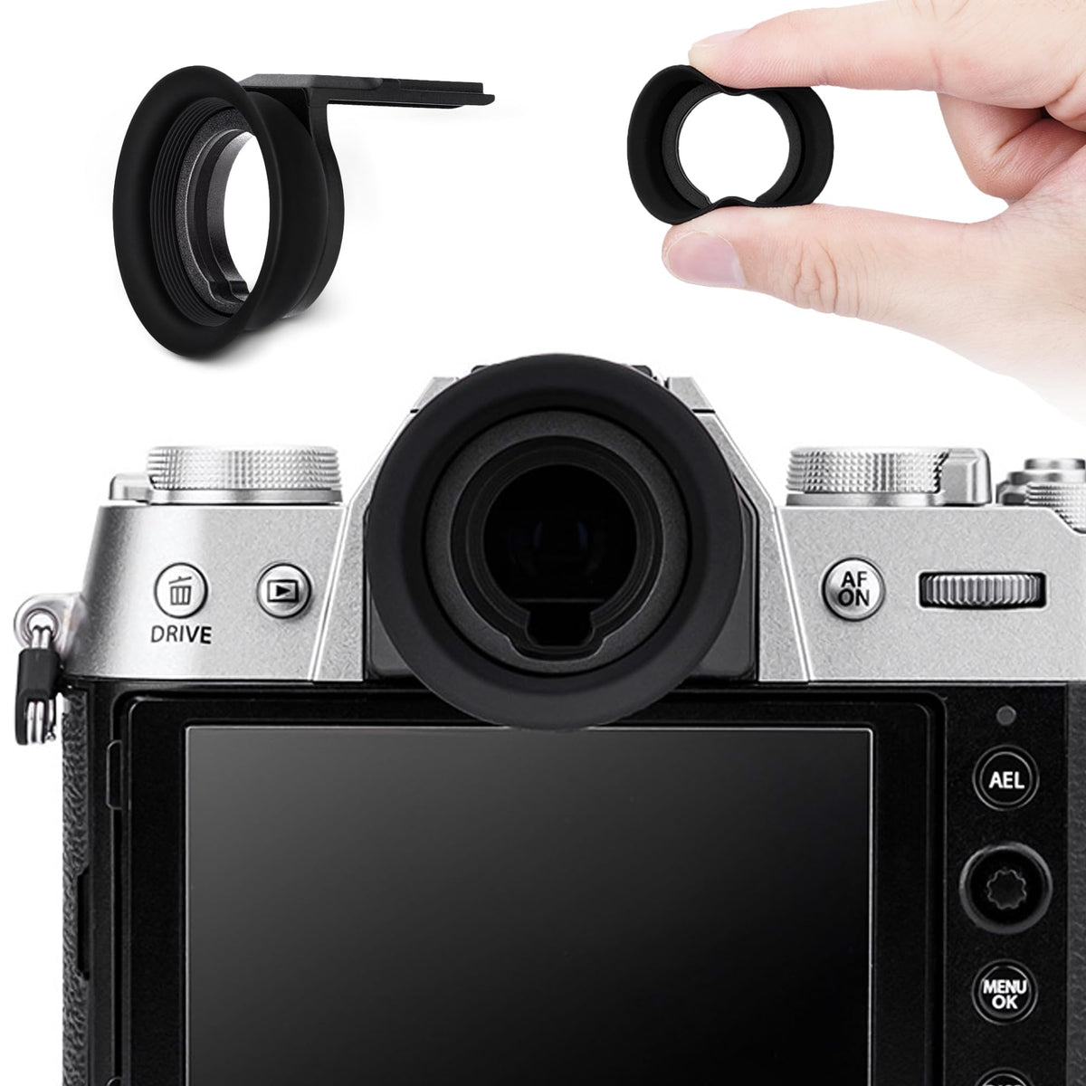 Extended X T50 Xt50 Eyecup Eyepiece For Fujifilm Fuji X T50 Camera, Soft Silicon Extended Camera Eye Cup Viewfinder For Fuji Xt5