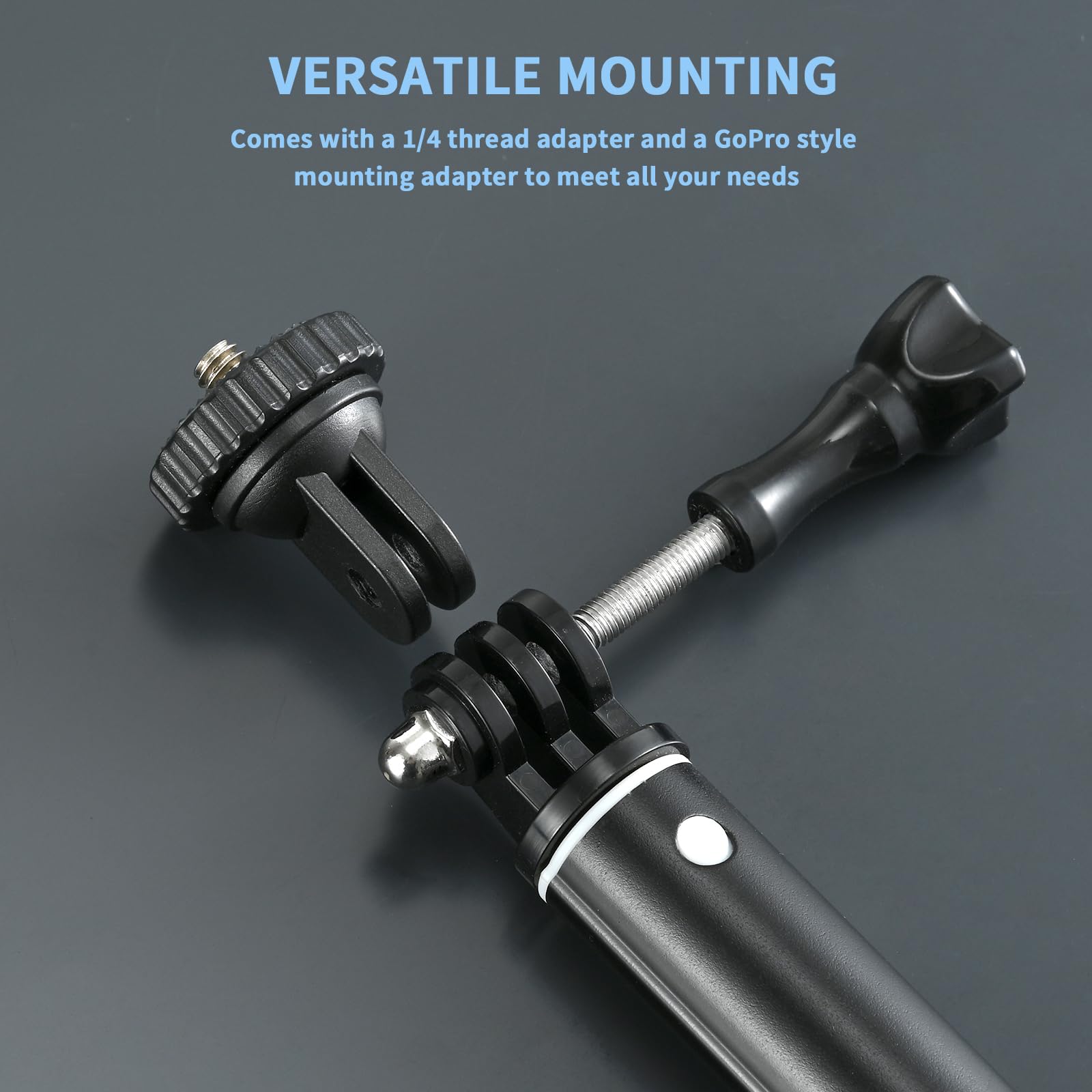 Trehapuva Selfie Stick, 36''/92Cm Extension Pole Extended Waterproof Monopod Handle Compatible For Gopro Max Hero 12 11 10 9 8 7