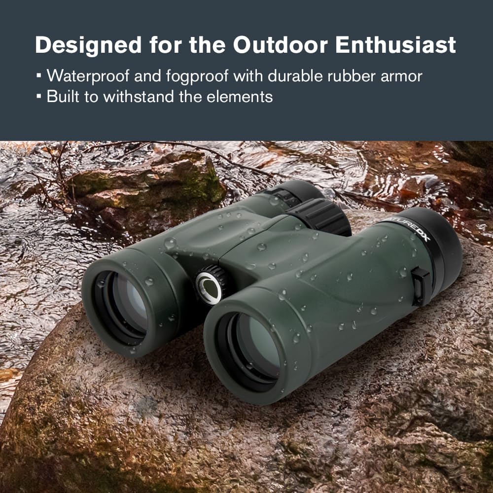 Celestron - Nature Dx 8X32 Binoculars - Ideal For Birding And Outdoors - 32Mm Objective Lenses - Wide 7.4 Field Of View - Bak-4
