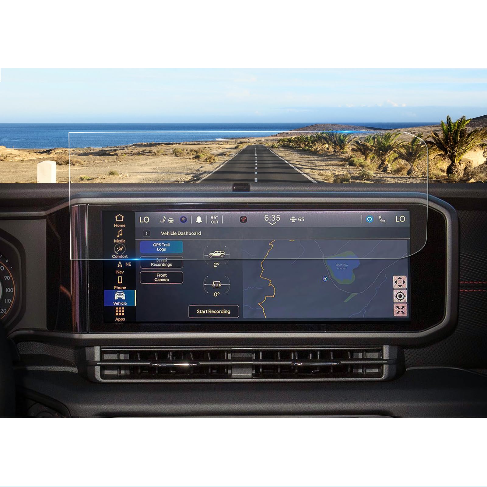 Coleya 2024 Wrangler Screen Protector For Jeep Wrangler (Sport/Sport S/Willys/Rubicon/Sahara/Rubicon X/High Altitude/Rubicon 392