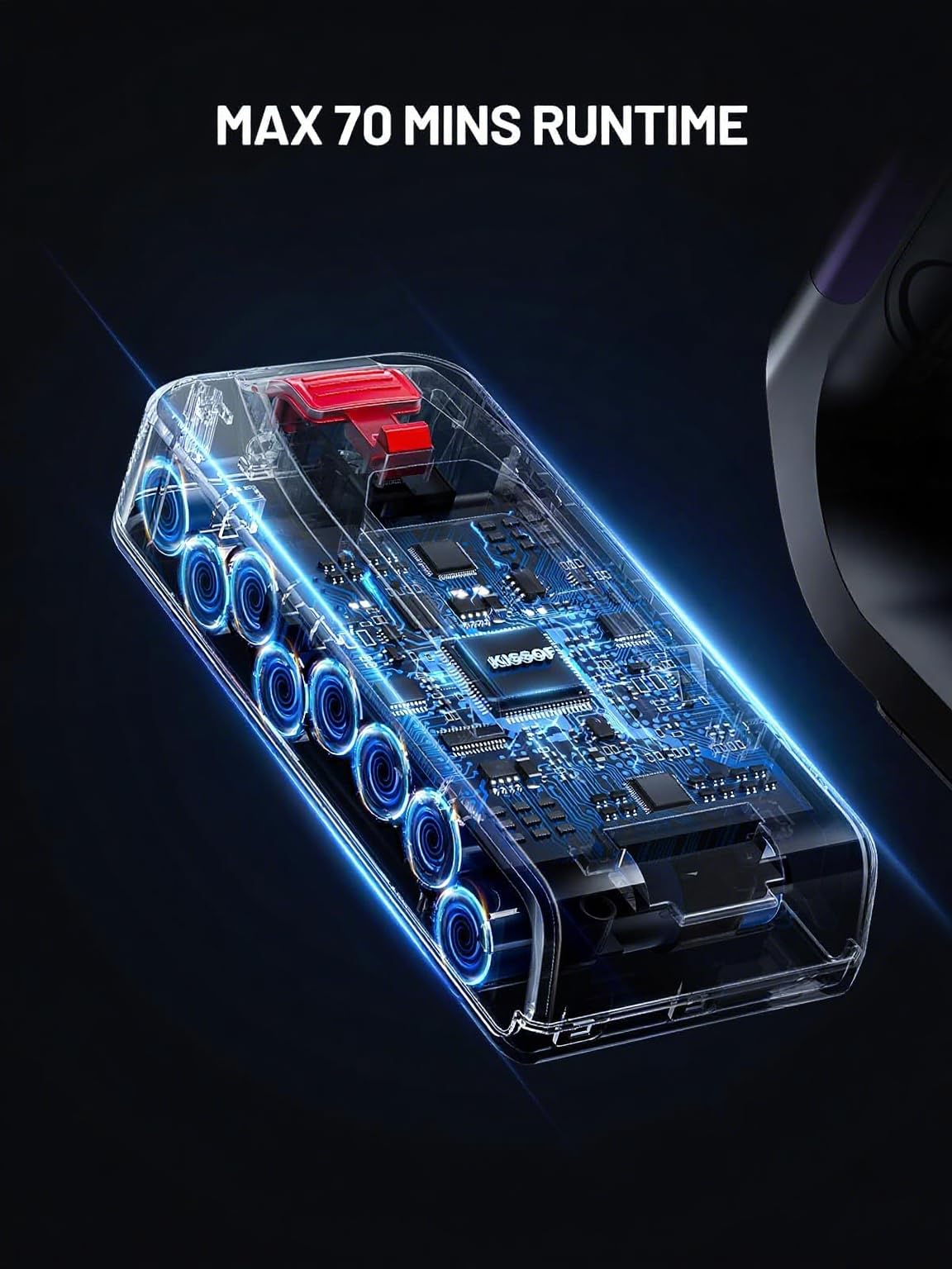 Cordless Vacuum Cleaner, 580W 48Kpa 70Mins Vacuum Cleaners For Home, Self-Standing Stick Vacuum With Aromatherapy & Led Display