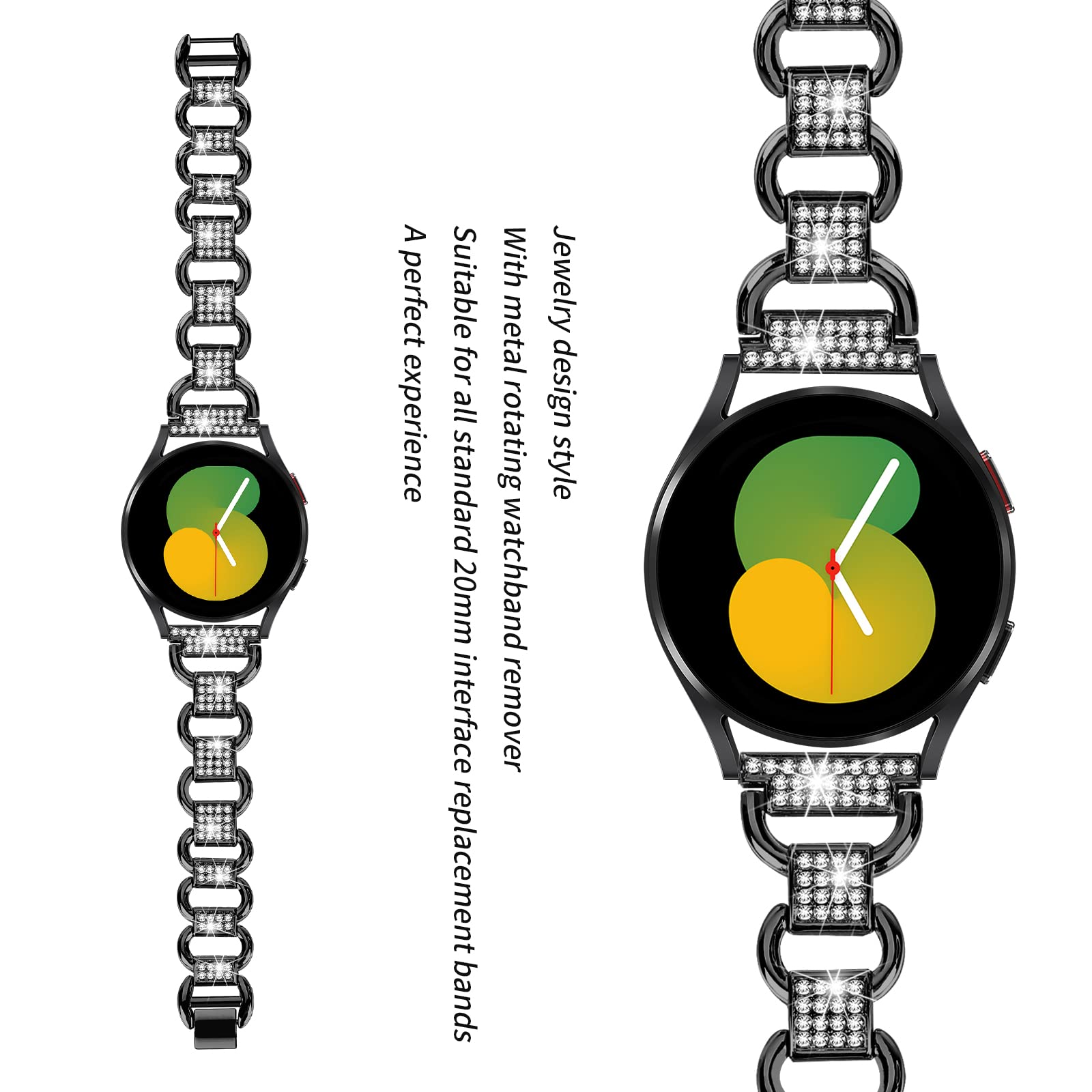 Joyozy Bling Jewelry Bands Compatible With Samsung Galaxy Watch 5 40Mm 44Mm/Galaxy Watch 5 Pro 45Mm/Galaxy Watch 4 40Mm 44Mm/Wat