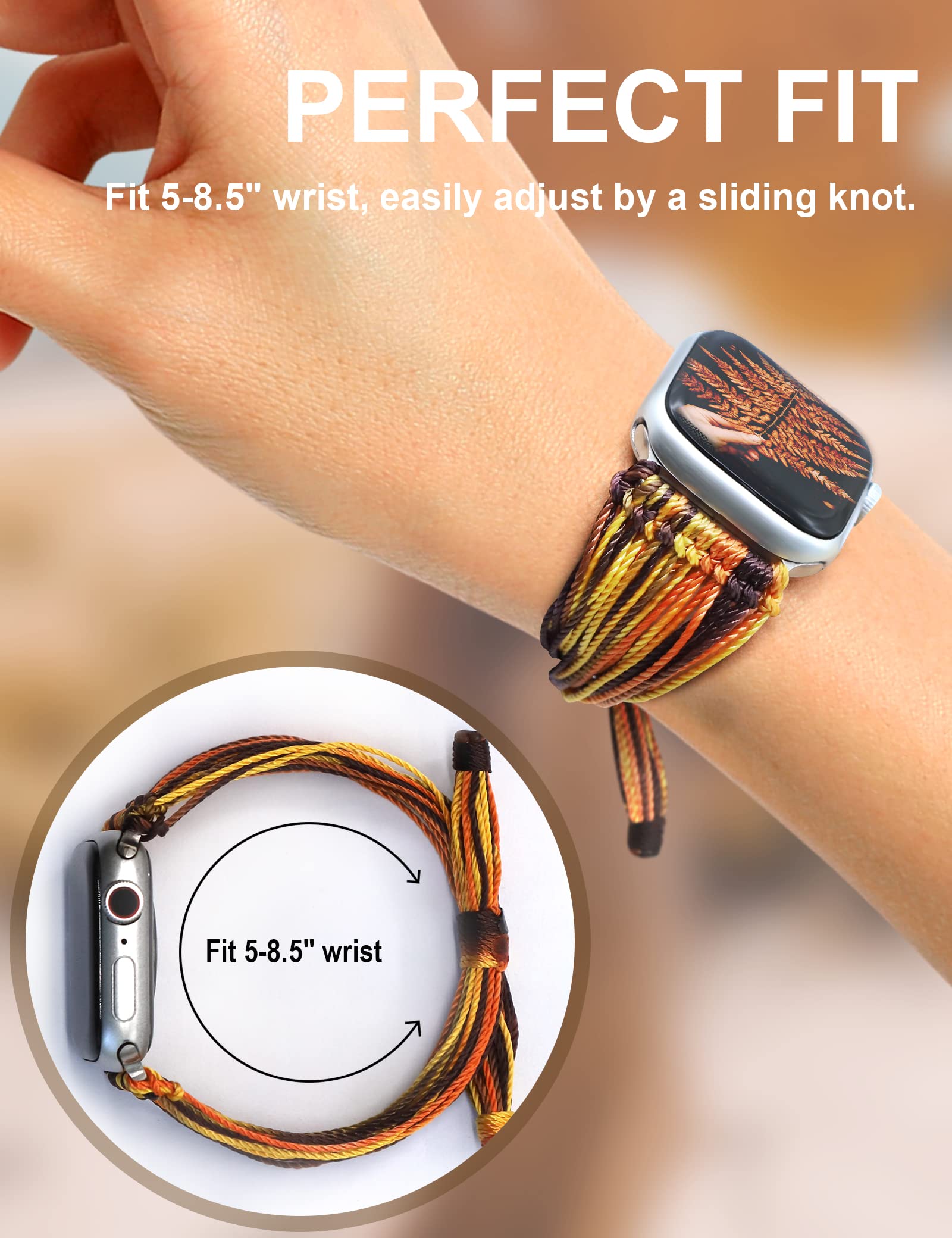 Jr.Dm Boho Watch Band, Compatible With Apple Watch Band 8/Se/7/6/5/4/3/2/1 38Mm 40Mm 42Mm For Girls Women 40Mm Women Band Christ