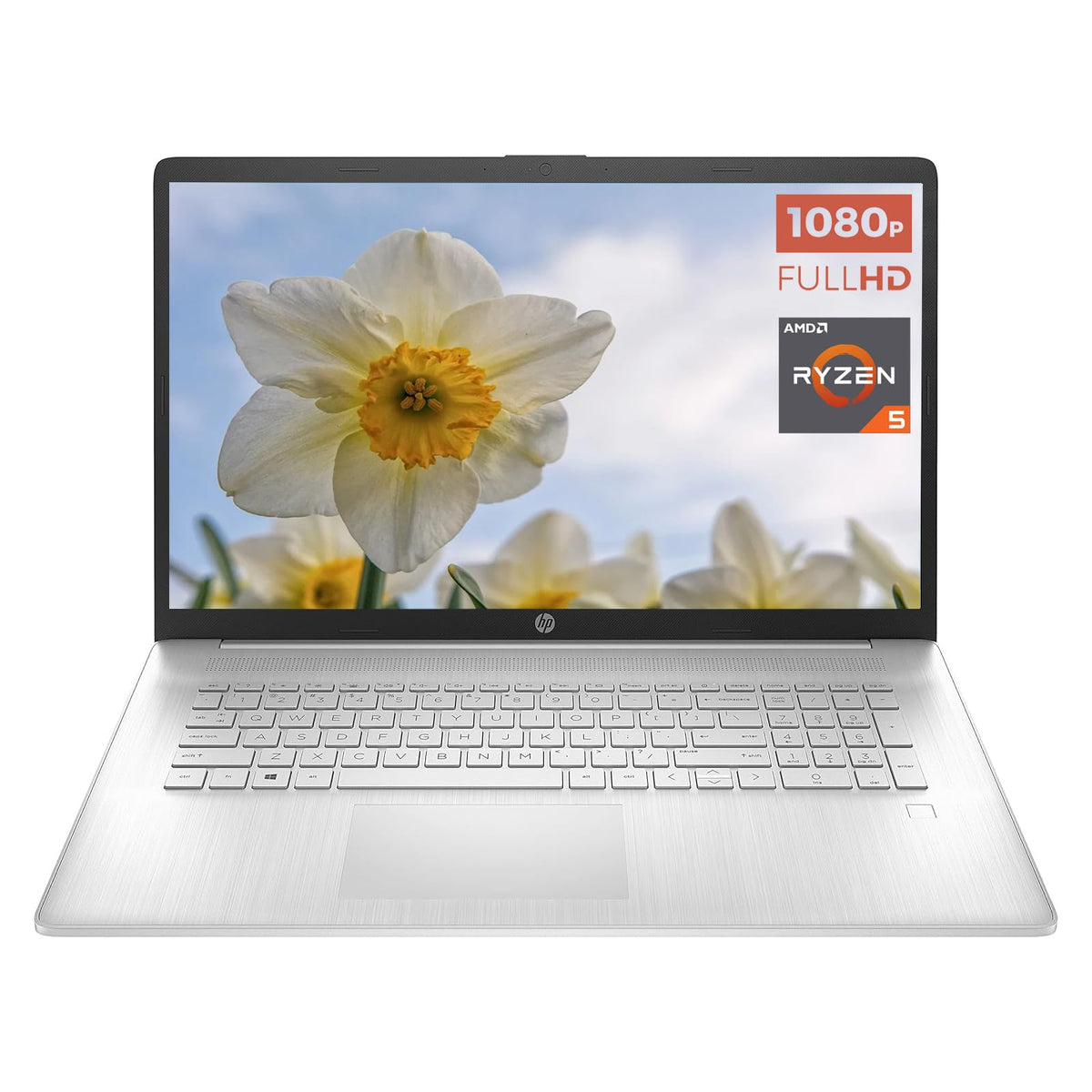 Hp 17.3'' Full Hd Laptop, Amd Ryzen 5 5500U (Beat I5-10500), 6-Core Up To 4.0Ghz, 16Gb Ram, 1Tb Nvme Ssd, Usb-C, Fingerprint, Hd