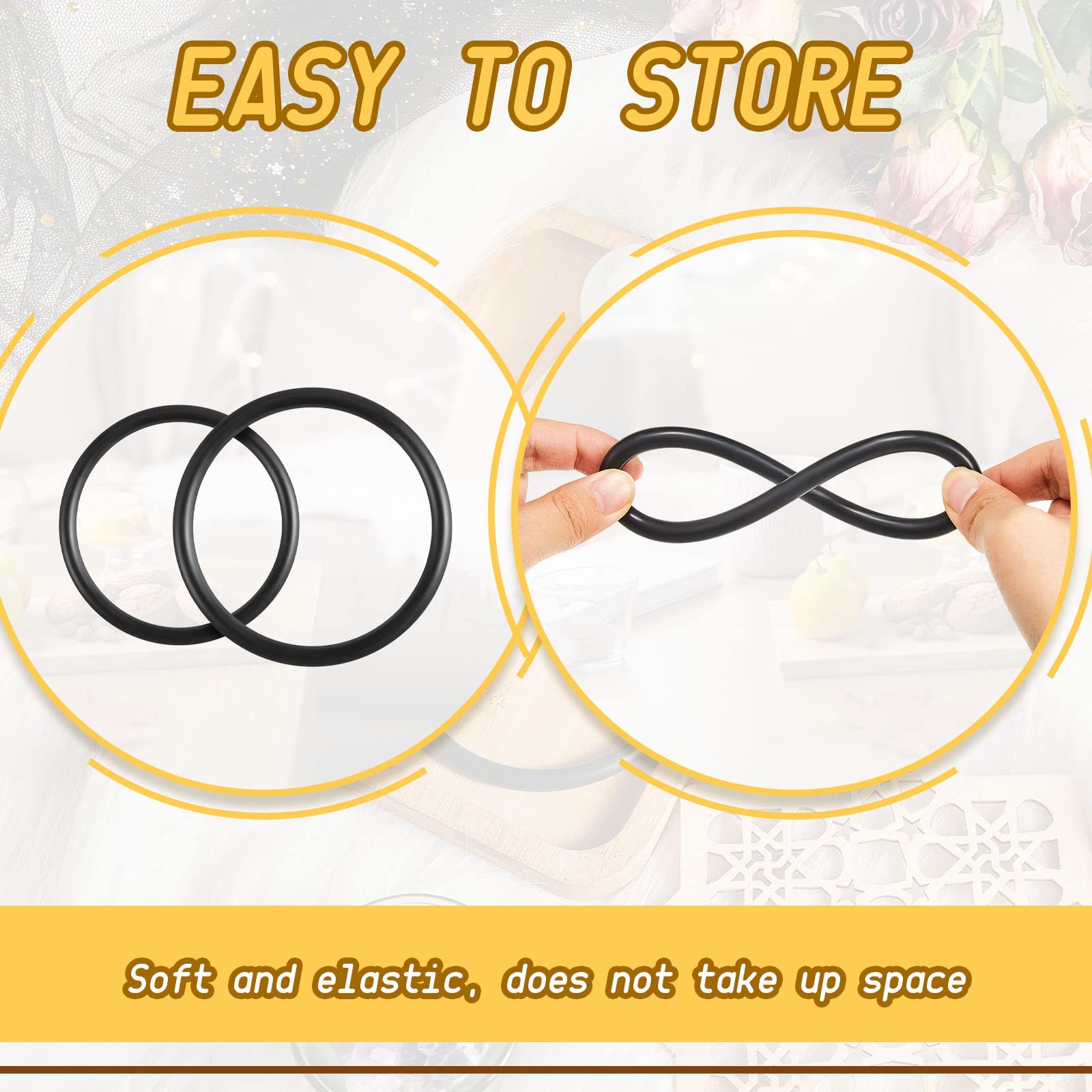 Nuanchu 4 Pcs Crystal Singing Bowl Mallet Bowl Striker And O Ring Set, Include 2 Rubber Head Wood Handle Mallet With 2 Rubber O