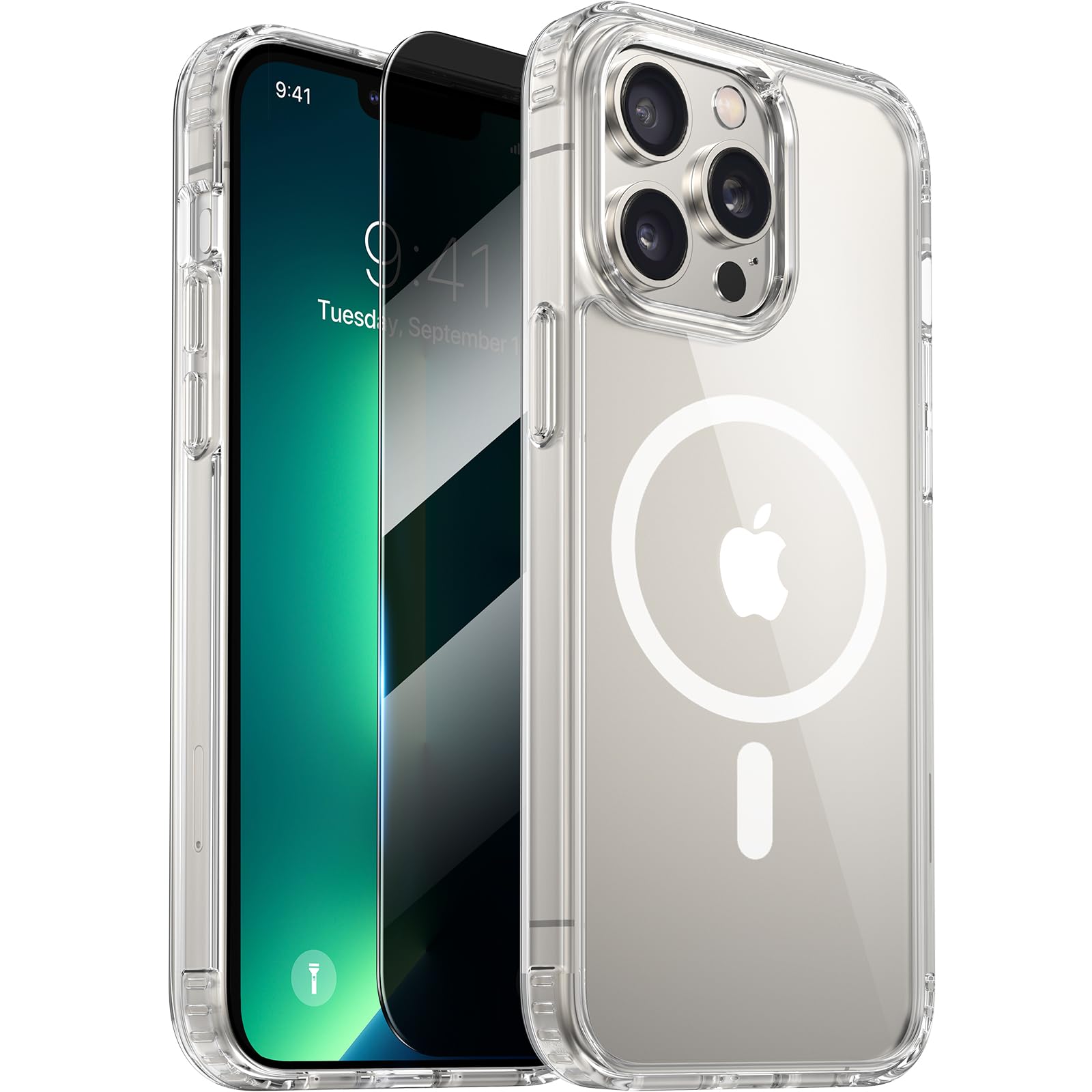 Diaclara Magnetic For Iphone 13 Pro Max Case, [With Privacy Screen Protector] [Anti Spy] [Military Grade Drop Protection] Heavy