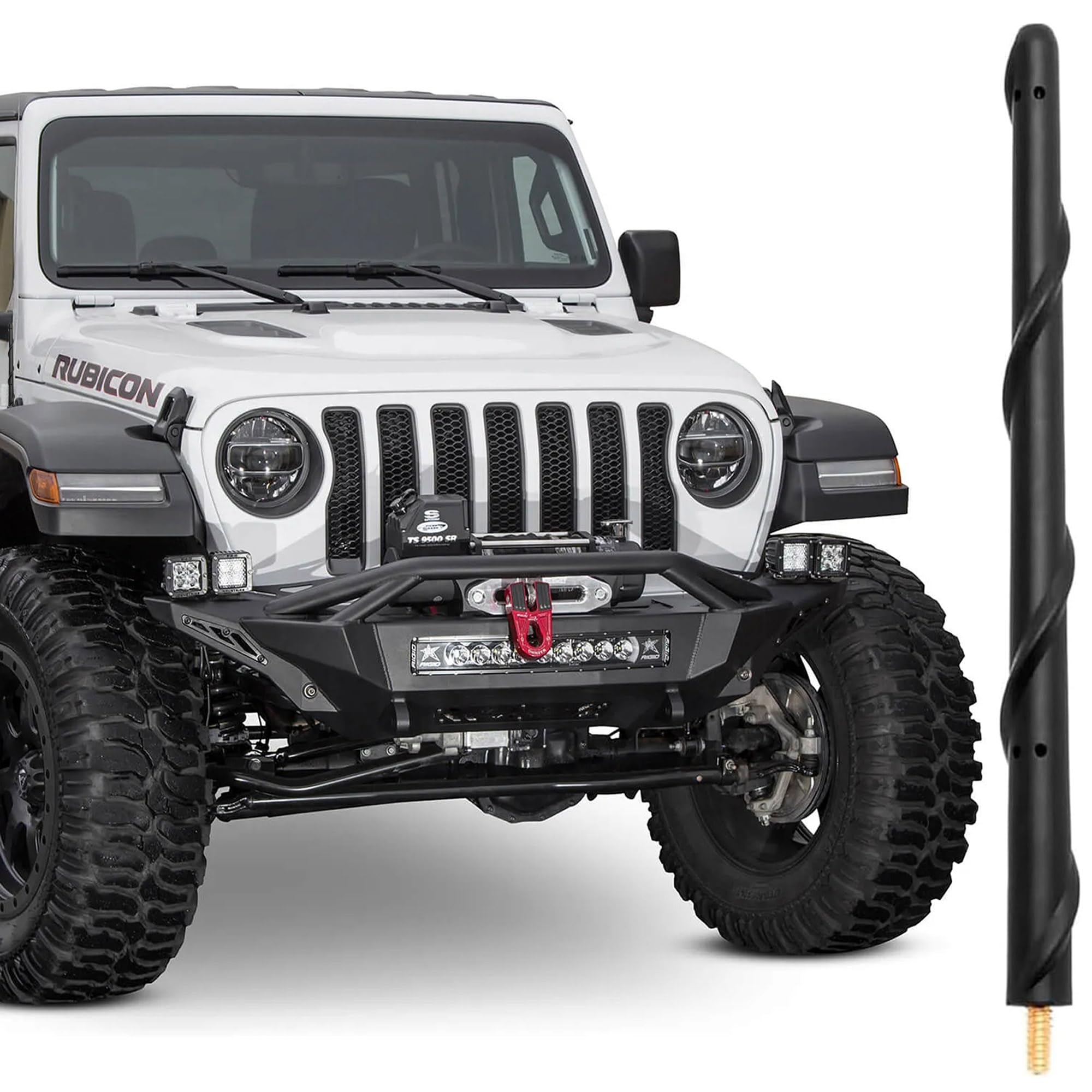 Ksaauto Antenna For 2007 2024 Jeep Wrangler Jl Jk Jt Jku Jlu Rubicon Sahara Unlimited Sport 4Xe Willys Mojave Gladiator, 7 Inch 