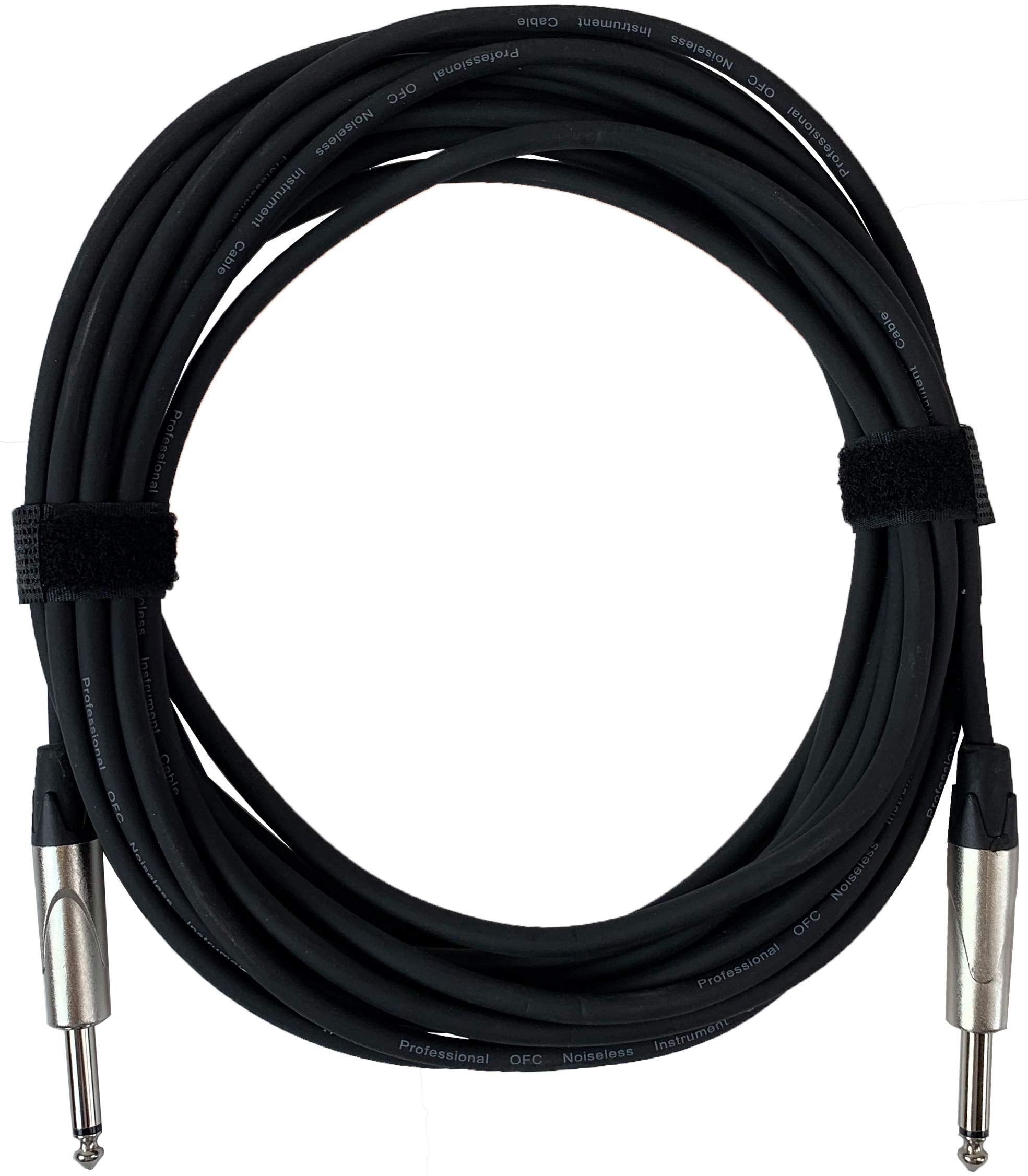 Gearlux Instrument Cable/Professional Guitar Cable 1/4 Inch To 1/4 Inch, Black, 25 Foot   3 Pack