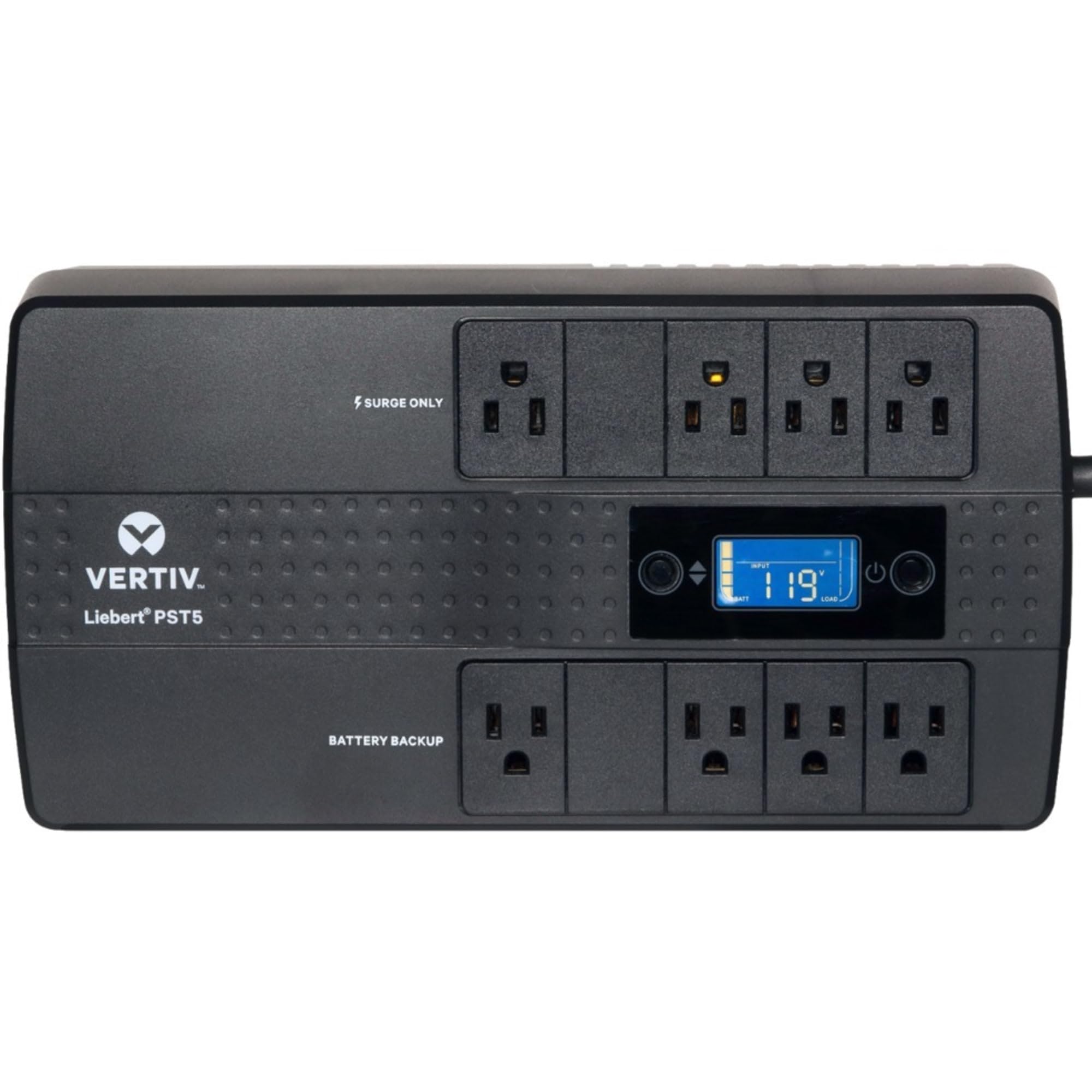 Vertiv Liebert Pst5 Ups - 660Va/400W 120V Standby Power, 8 Outlets, Battery Backup With Surge Protection, Lcd Screen, Energy Sta
